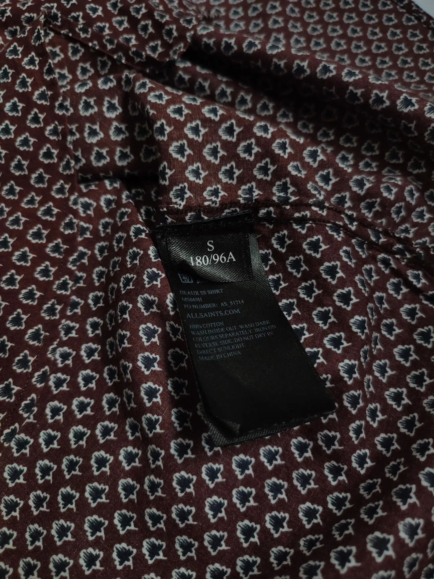 Allsaints Allsaints Printed monogram shirt Size US S / EU 44-46 / 1 - 7 Thumbnail