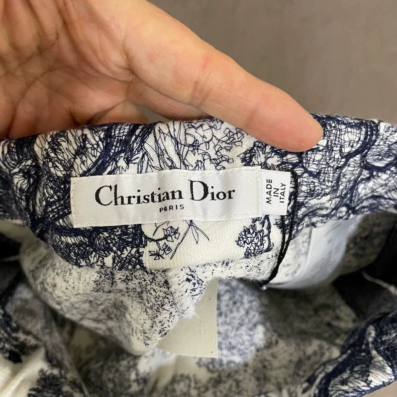 Dior Dior SizeXS White and blue embroidered zoo full-print short Size 42" / US 20 - 5 Thumbnail