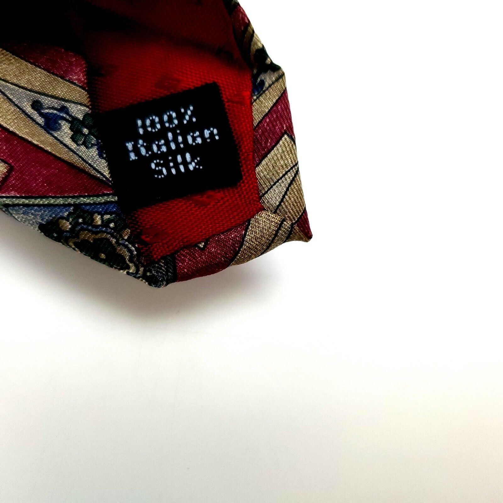 Savile Row Savile Row Red Abstract Silk Tie Print Wide Size ONE SIZE - 5 Thumbnail