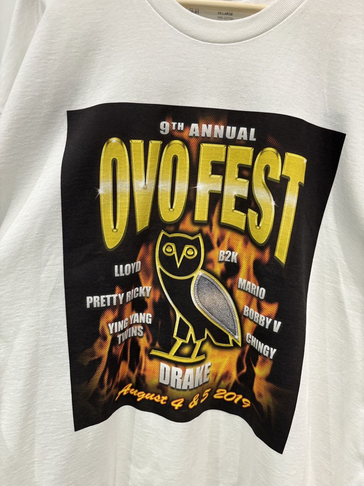 October's Very Own OVO Fest Summer 19 Shirt White Size: XXL Size US XXL / EU 58 / 5 - 2 Thumbnail