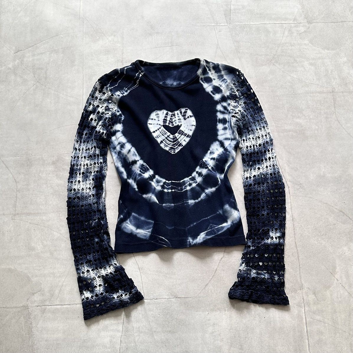 Hysteric Glamour × Undercover Cute Mesh Tie Dye Long Sleeve T Shirt Cop Copine Style Size S / US 4 / IT 40 - 1 Thumbnail