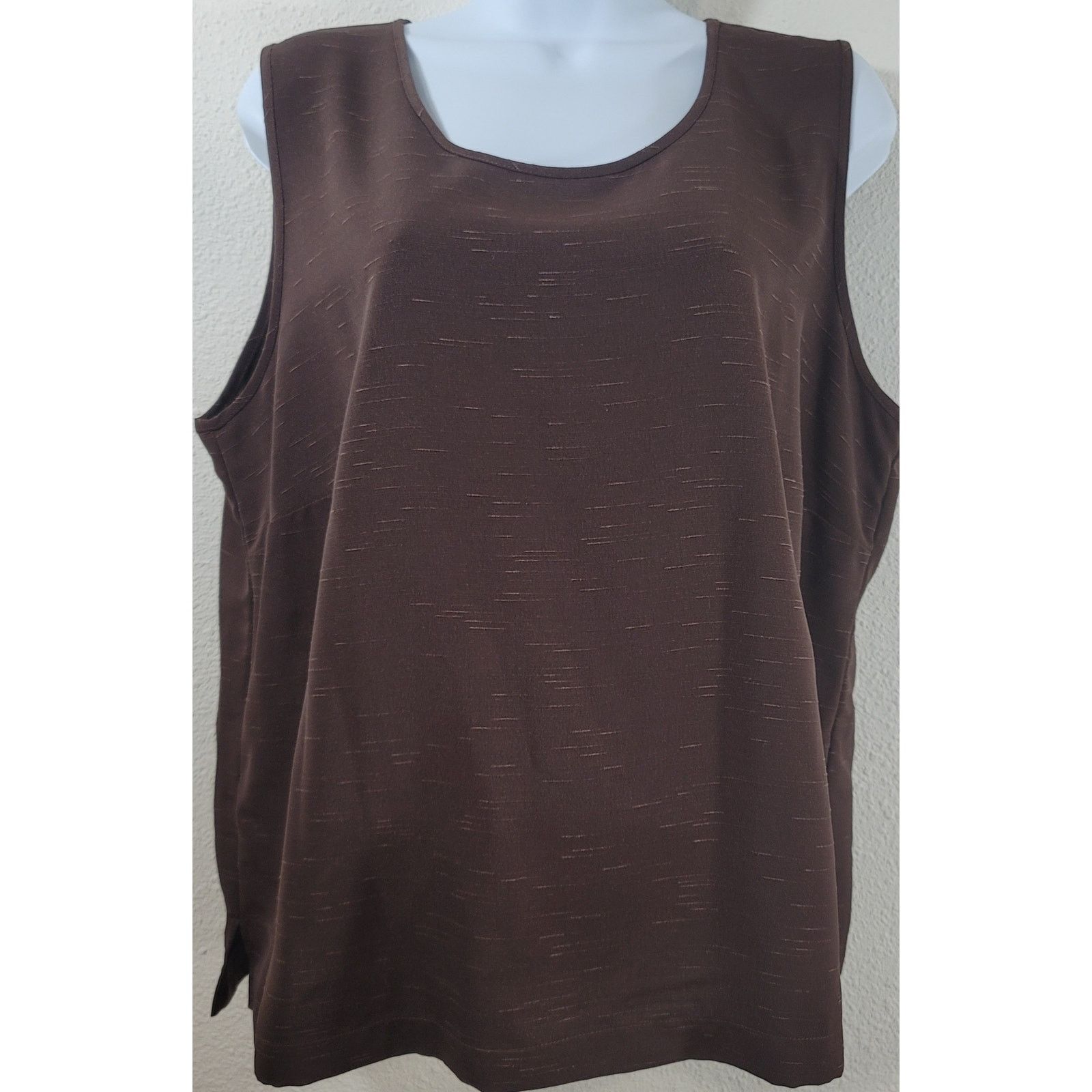 Other Draper's & Damon's Brown Slub Knit Sleeveless Top XL Flowy Size XL / US 12-14 / IT 48-50 - 1 Thumbnail