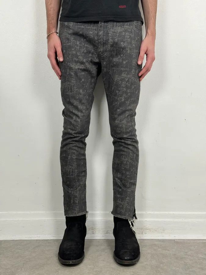 Acne Studios Acne Studios Needle Print Grey Effect Jeans Size US 39 - 2 Thumbnail