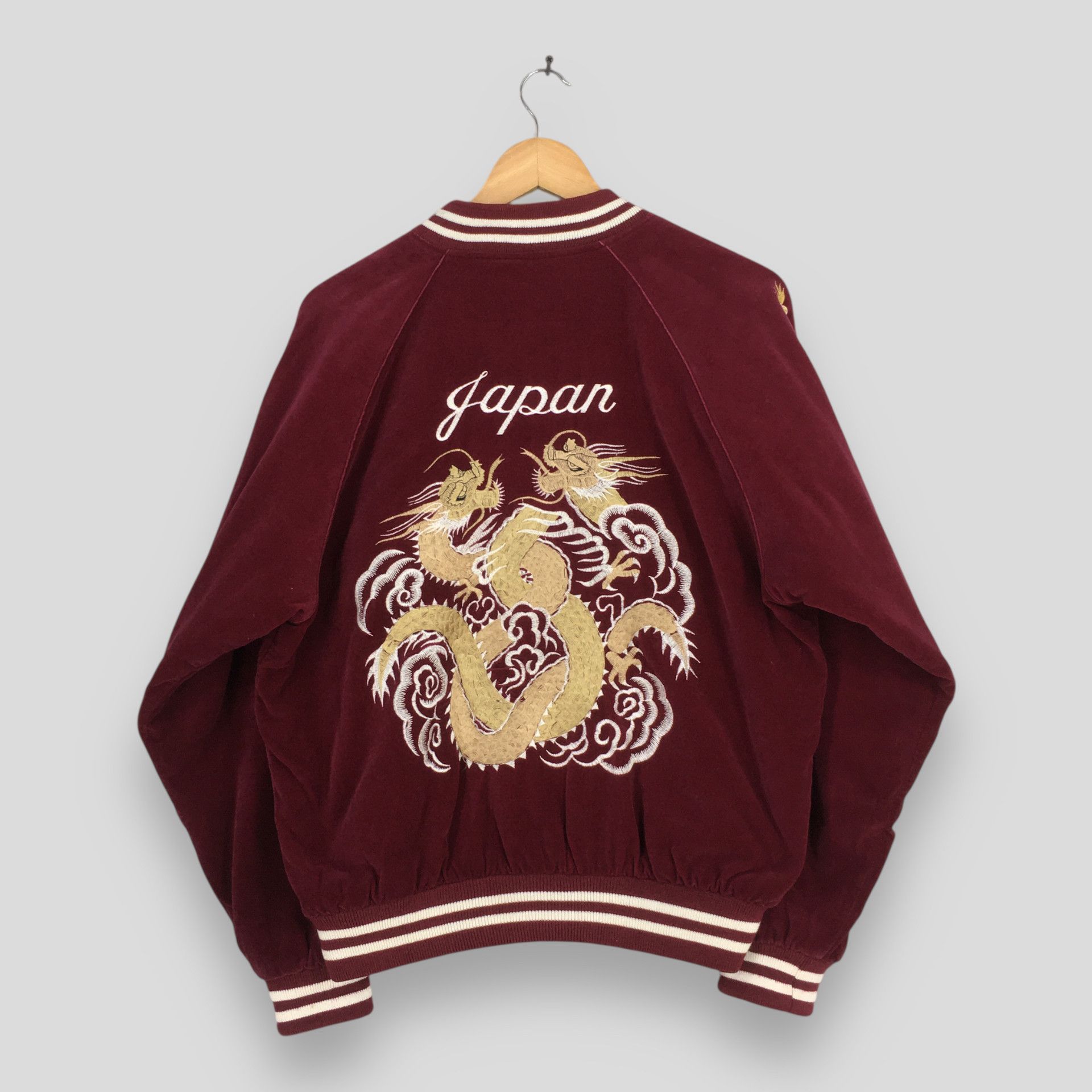 Japanese Brand Vintage 1980's Sukajan Dragon Okinawa Red Souvenir Jacket L Size US L / EU 52-54 / 3 - 8 Thumbnail