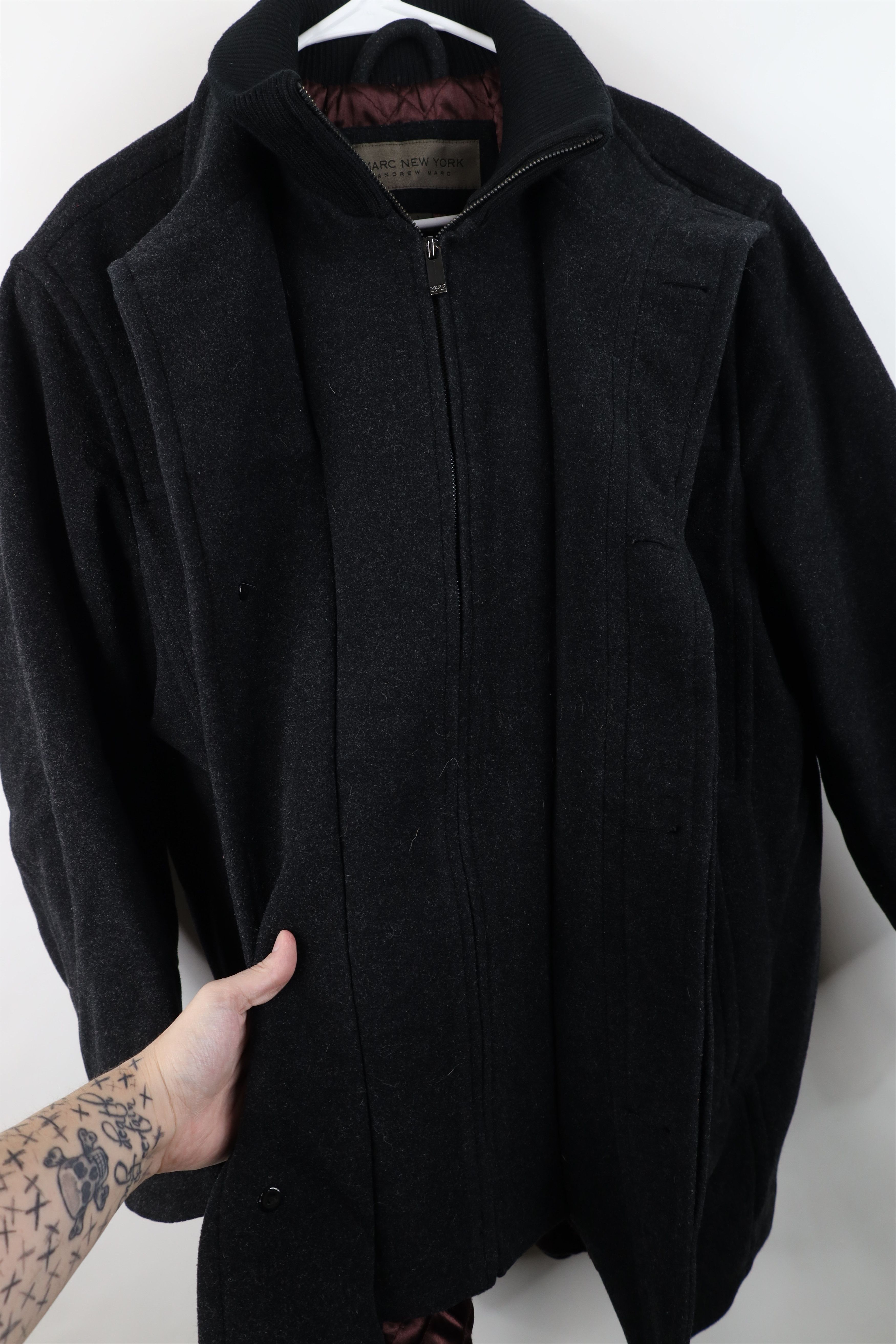 Vintage Marc New York Andrew Marc Blend Car Coat Jacket Charcoal Size US L / EU 52-54 / 3 - 10 Thumbnail