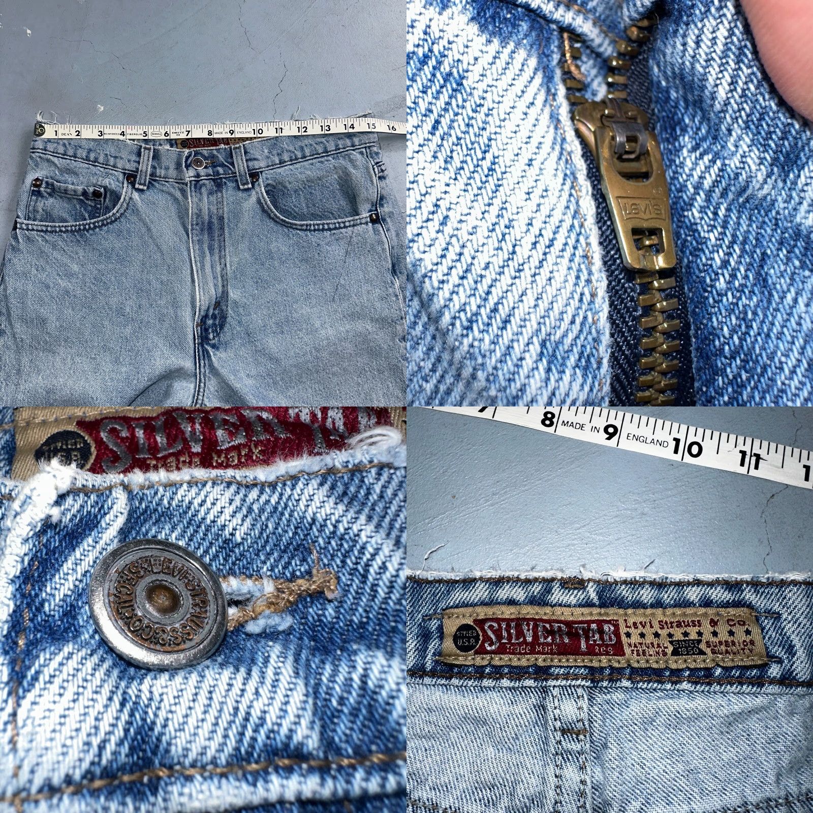 Levi's VINTAGE Levi's 525 Jeans USA Light Wash 525 Silver Tab Levi's 90s Skater Jeans 32x32 Mens Straight Button Size US 32 / EU 48 - 8 Thumbnail