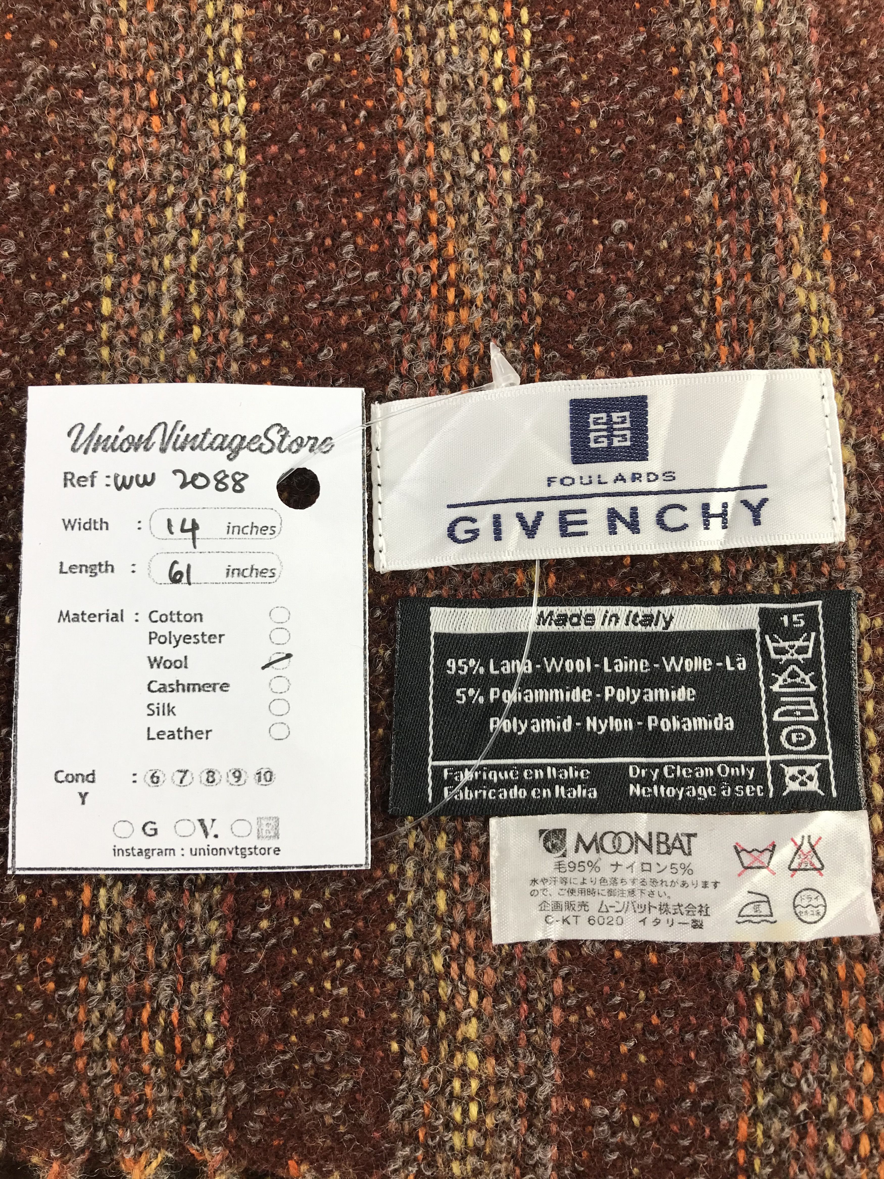 Vintage Givenchy Scarf / Muffler / Neckwear - WW2088 Size ONE SIZE - 4 Thumbnail