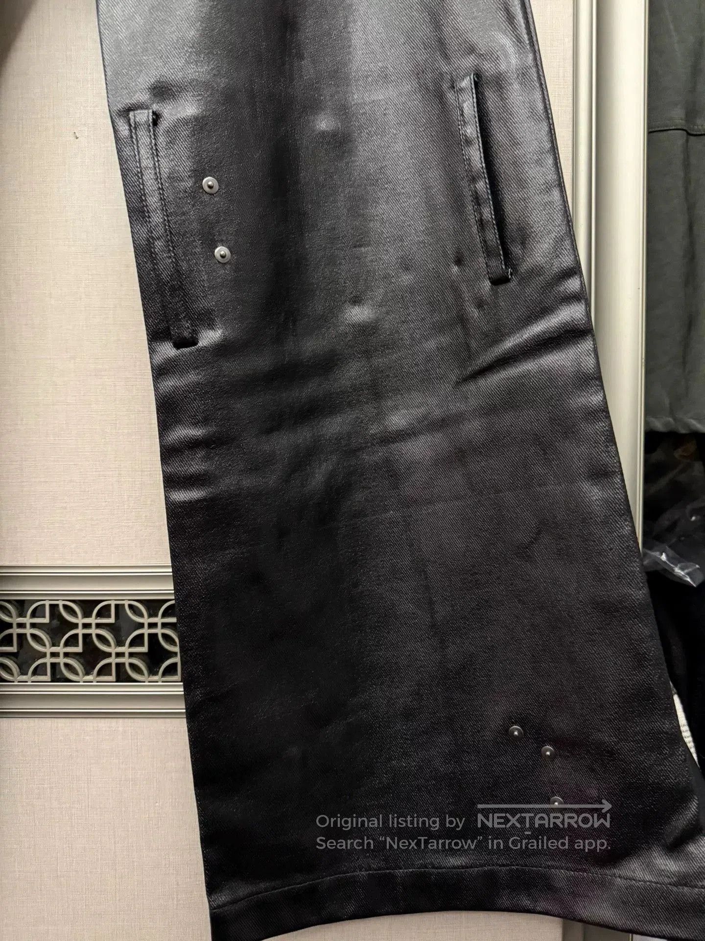 Ximon Lee new black leather pants with studded details. Size US 27 - 5 Thumbnail