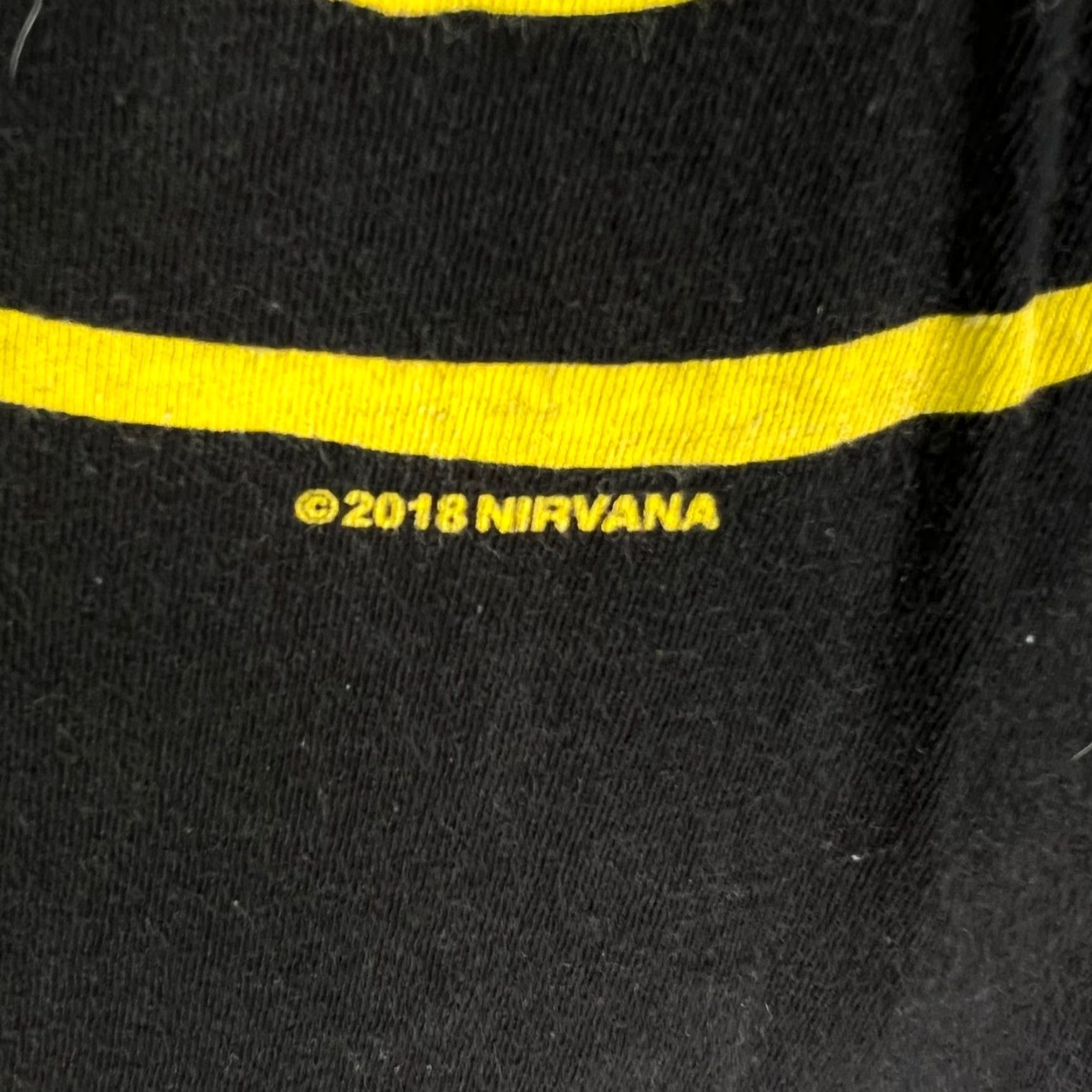 Vintage VINTAGE Nirvana Nevermind Smile T-Shirt Mens Adult L Black Band Rock Graphic Print Breathable Cotton 2010s Concert Merch Size US L / EU 52-54 / 3 - 3 Thumbnail