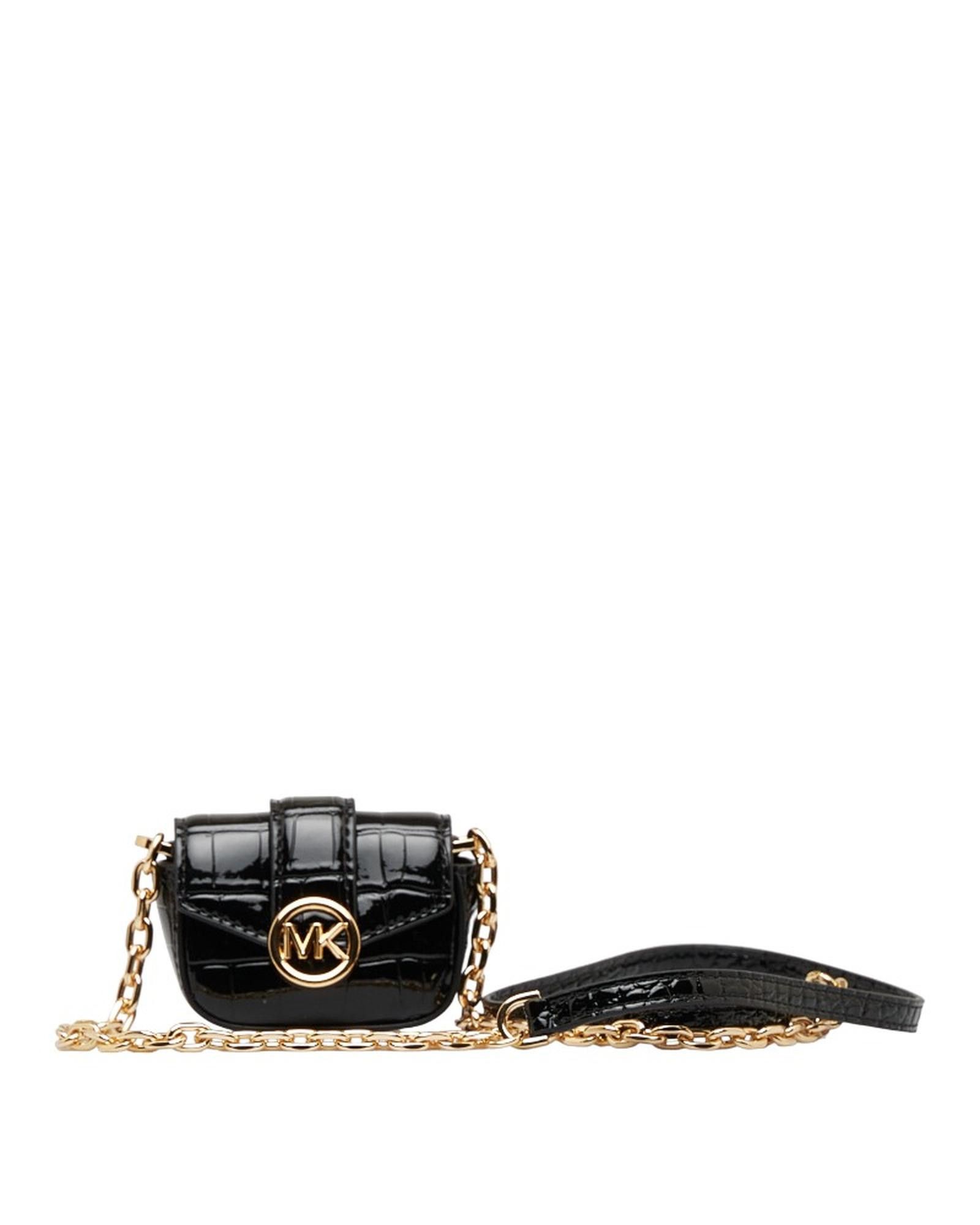 image of Michael Kors Patent Leather Airpods Pro Case Wallet In Black, Women's