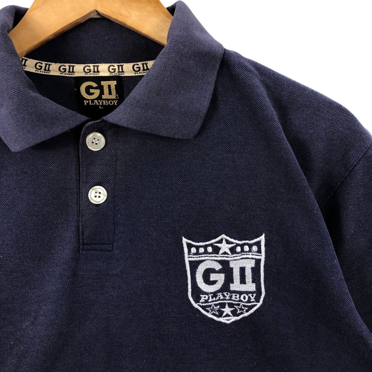 Playboy Vintage PLAYBOY G 2 Polos Shirt Embroidered Logo Size L Size US L / EU 52-54 / 3 - 3 Thumbnail