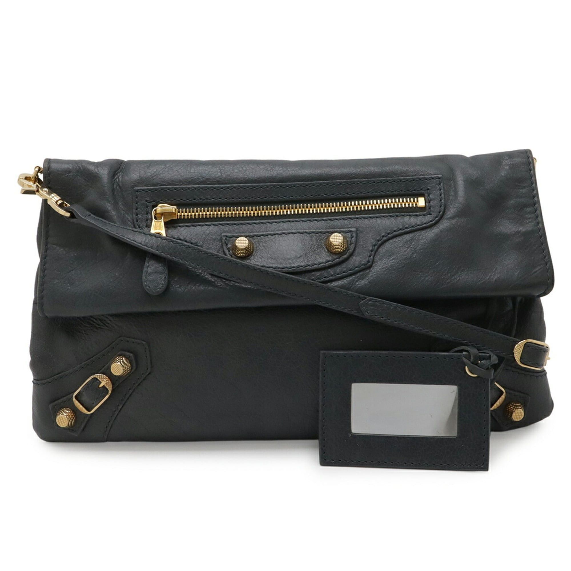 Balenciaga BALENCIAGA The Giant Envelope Clutch Bag Shoulder Leather Dark Gray 327079 Size ONE SIZE - 1 Thumbnail