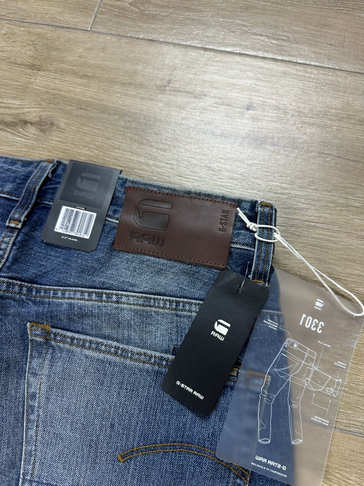 G-Star NEW🏷️ G-Star Raw 3301 Tapered Denim Jeans Size US 30 / EU 46 - 12 Thumbnail