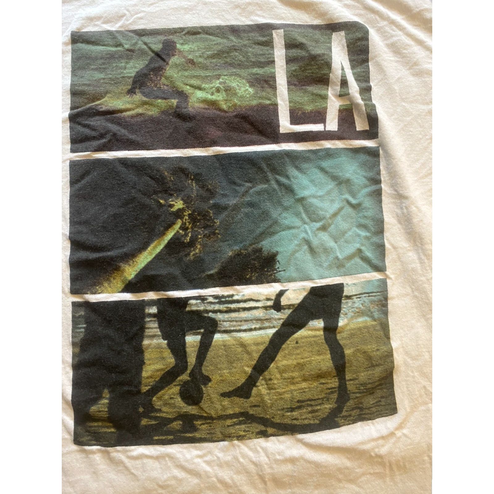 Vintage VINTAGE Mens 3XL Los Angeles Tourist T-shirt LA XXXL White Short Sleeve Surfer Beach Crew Neck Cotton T-Shirt Mens Size US XXL / EU 58 / 5 - 3 Thumbnail