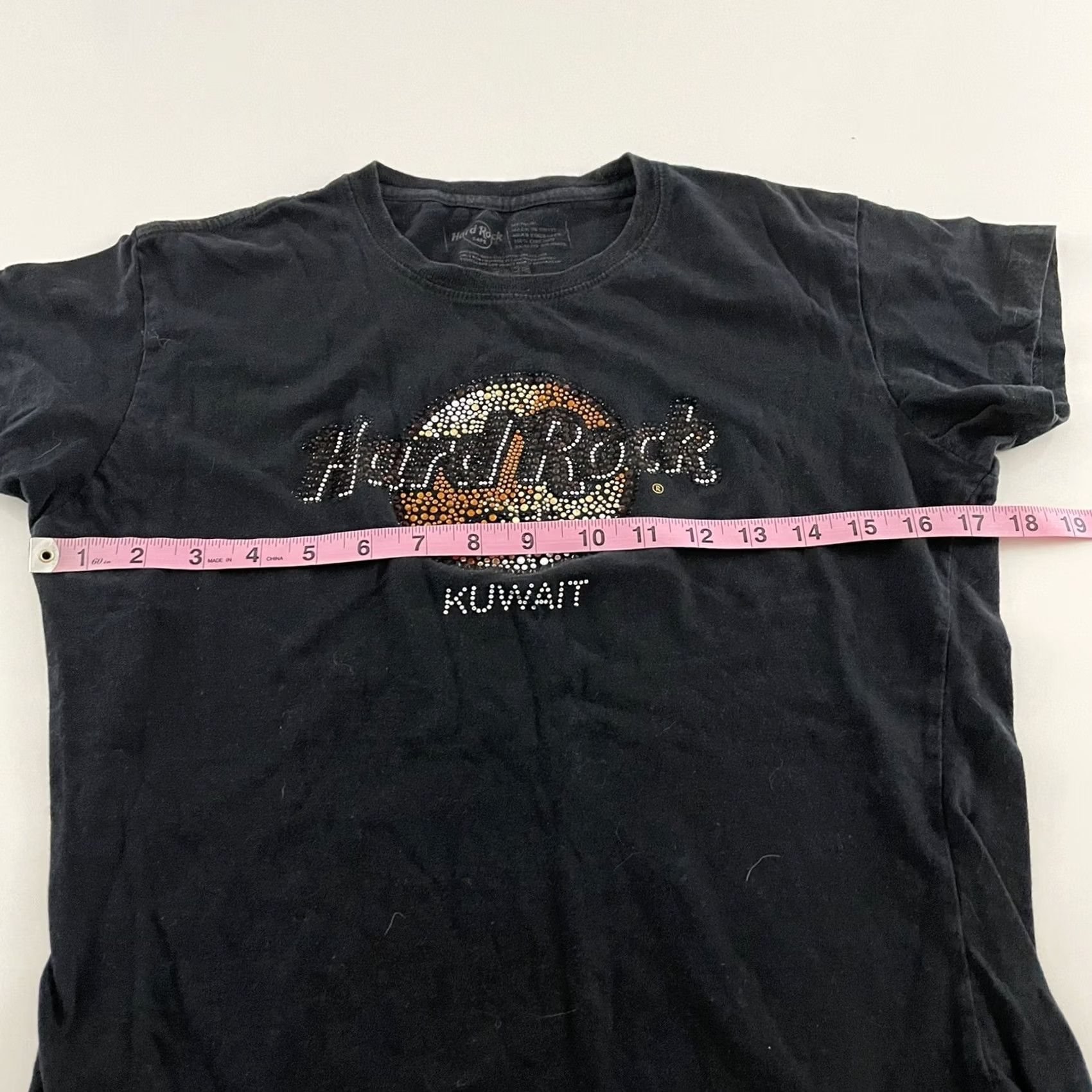 Hard Rock Cafe Hard Rock Kuwait Womens Black Short Sleeve Shirt 1 M Size Size M / US 6-8 / IT 42-44 - 3 Thumbnail