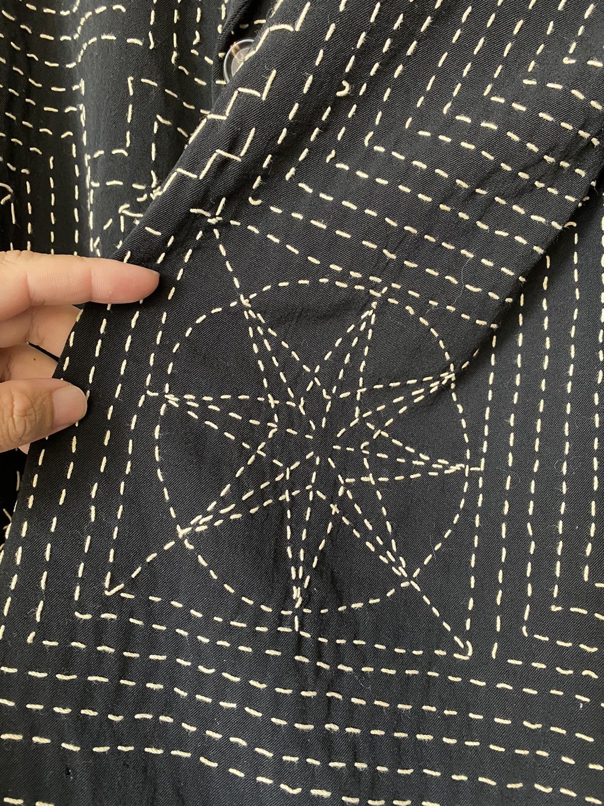 Yohji Yamamoto SS1995 Yohji Yamamoto POUR HOMME sashiko Robin Williams Size US L / EU 52-54 / 3 - 9 Thumbnail