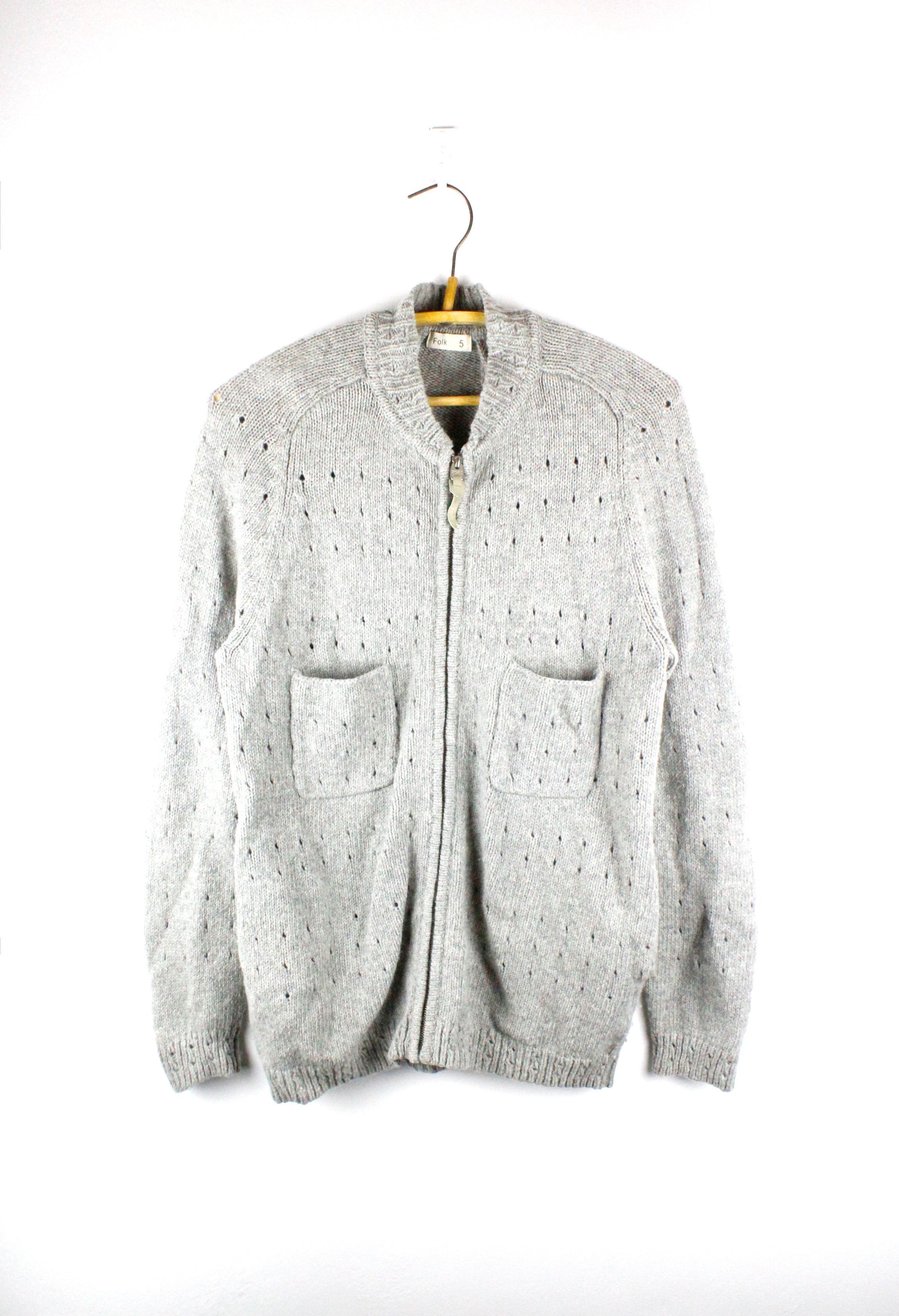 Folk Folk Heritage Wool Knit Zip Cardigan Sweater XL Size US XL / EU 56 / 4 - 1 Thumbnail