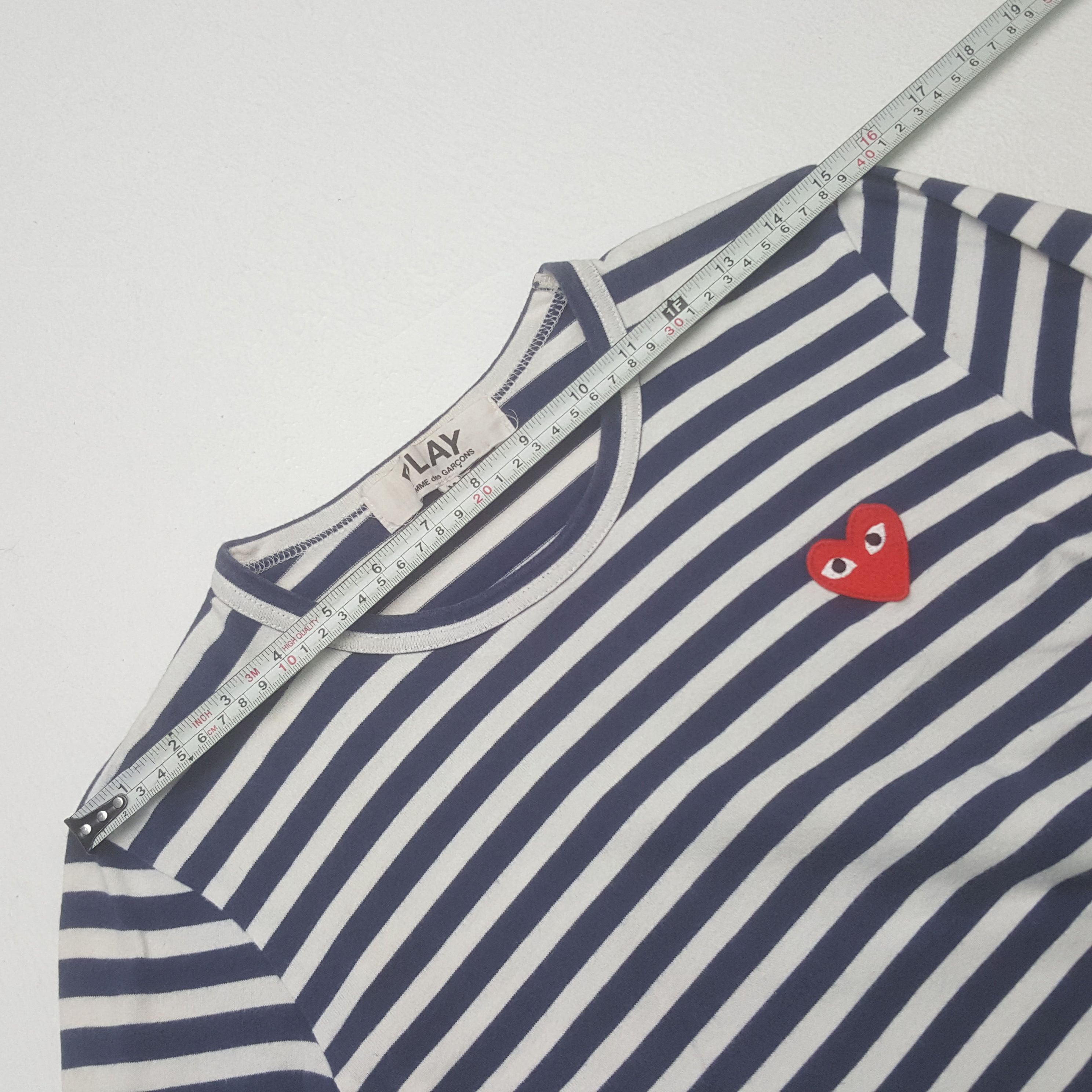 Comme des Garcons PLAY × Japanese Brand × Vintage Vintage Comme Des Garcons Play Japanese Striped T-shirt Size XS / US 0-2 / IT 36-38 - 8 Thumbnail