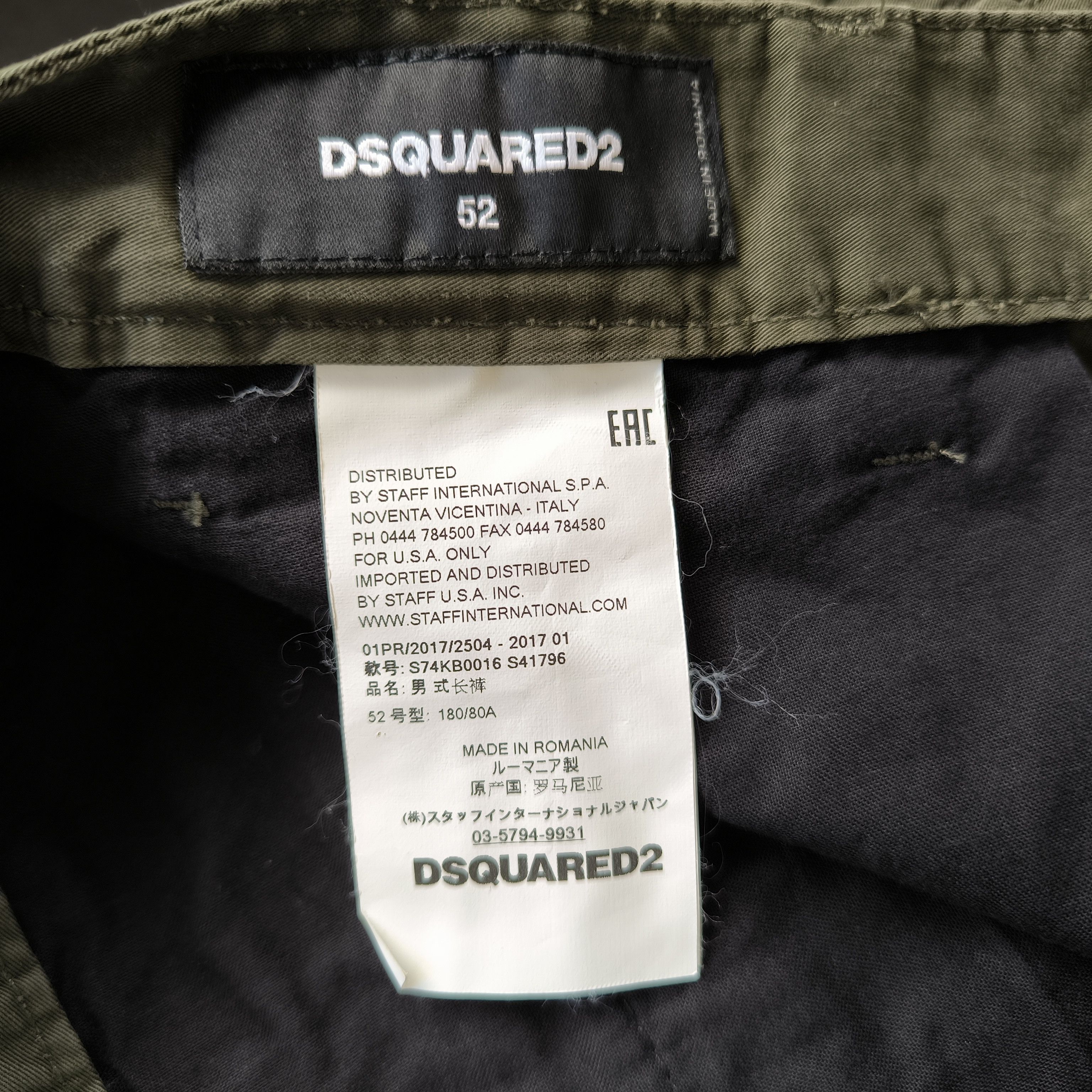 Dsquared2 DSQUARED2 Sexy Cargo Utility Pants Olive Green S74KB0016 Size US 36 / EU 52 - 9 Thumbnail