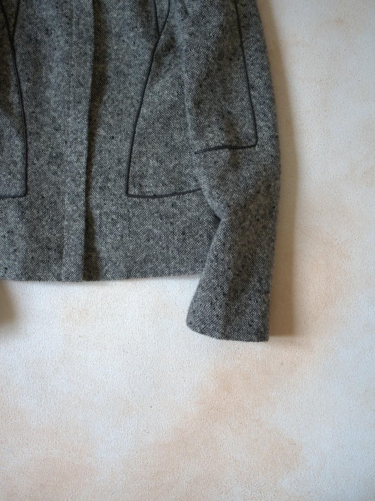 Alexander McQueen F/W 2004 Alexander McQueen Tweed Wool /W Leather Trim Jacket Size S / US 4 / IT 40 - 9 Thumbnail