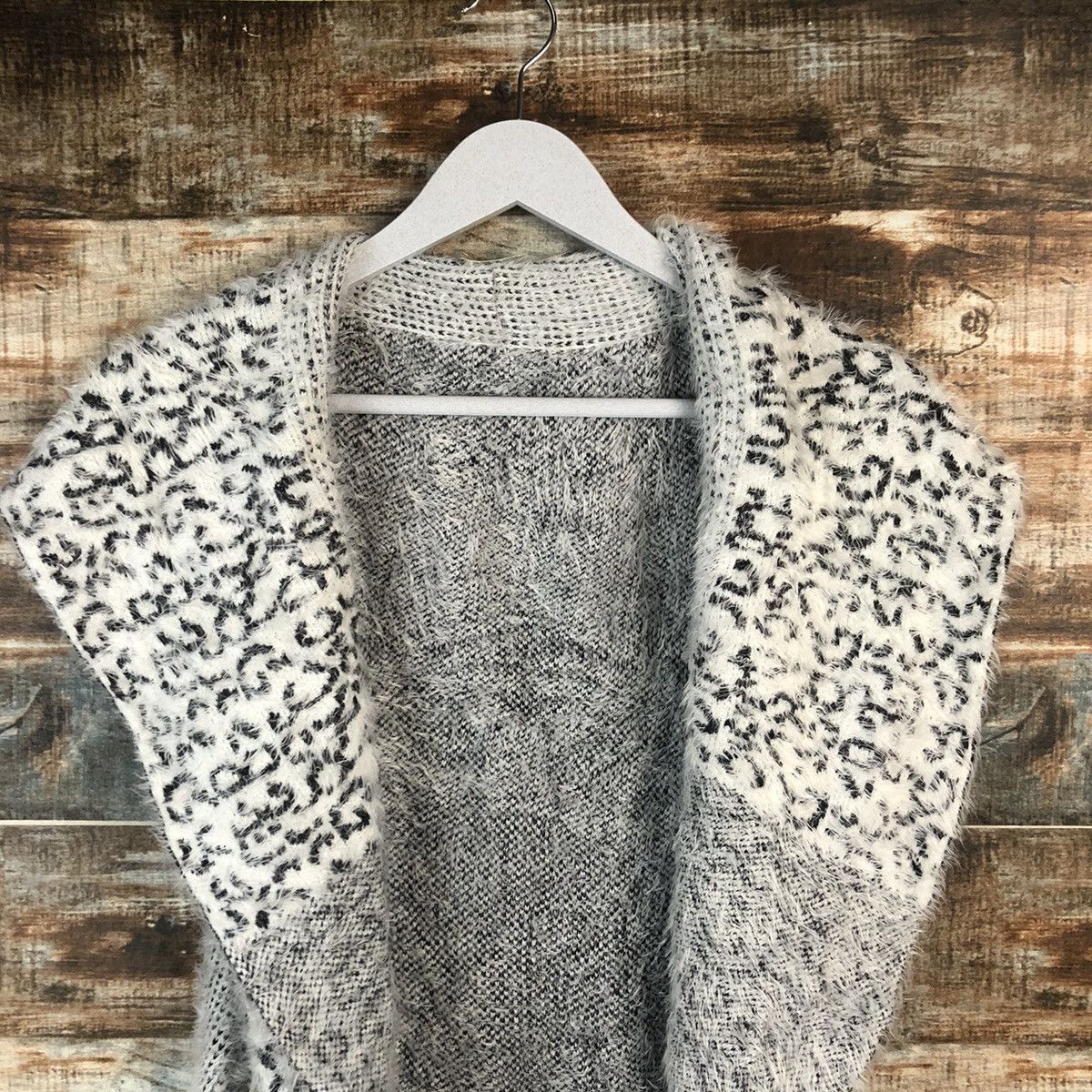 Homespun Knitwear × Japanese Brand DL Todo tiger Gray Knitwear cloak capes #C347 Size US XS / EU 42 / 0 - 5 Thumbnail