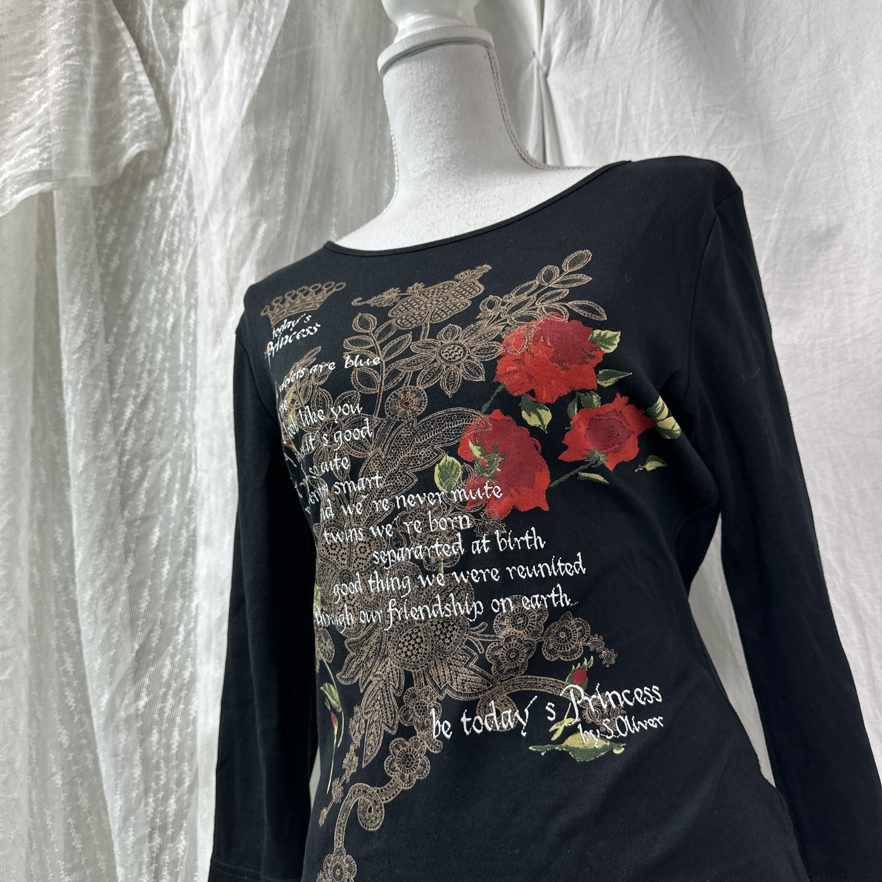 Vintage Vintage Avant Garde Printed Soul Mates Longsleeve Y2K Size M / US 6-8 / IT 42-44 - 8 Thumbnail
