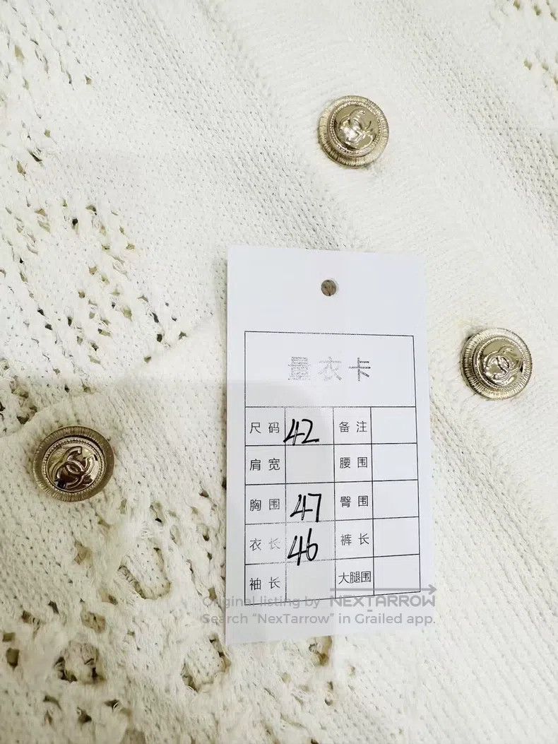 Chanel Chanel Hollow-out knitted cardigan coat Size M / US 6-8 / IT 42-44 - 9 Thumbnail