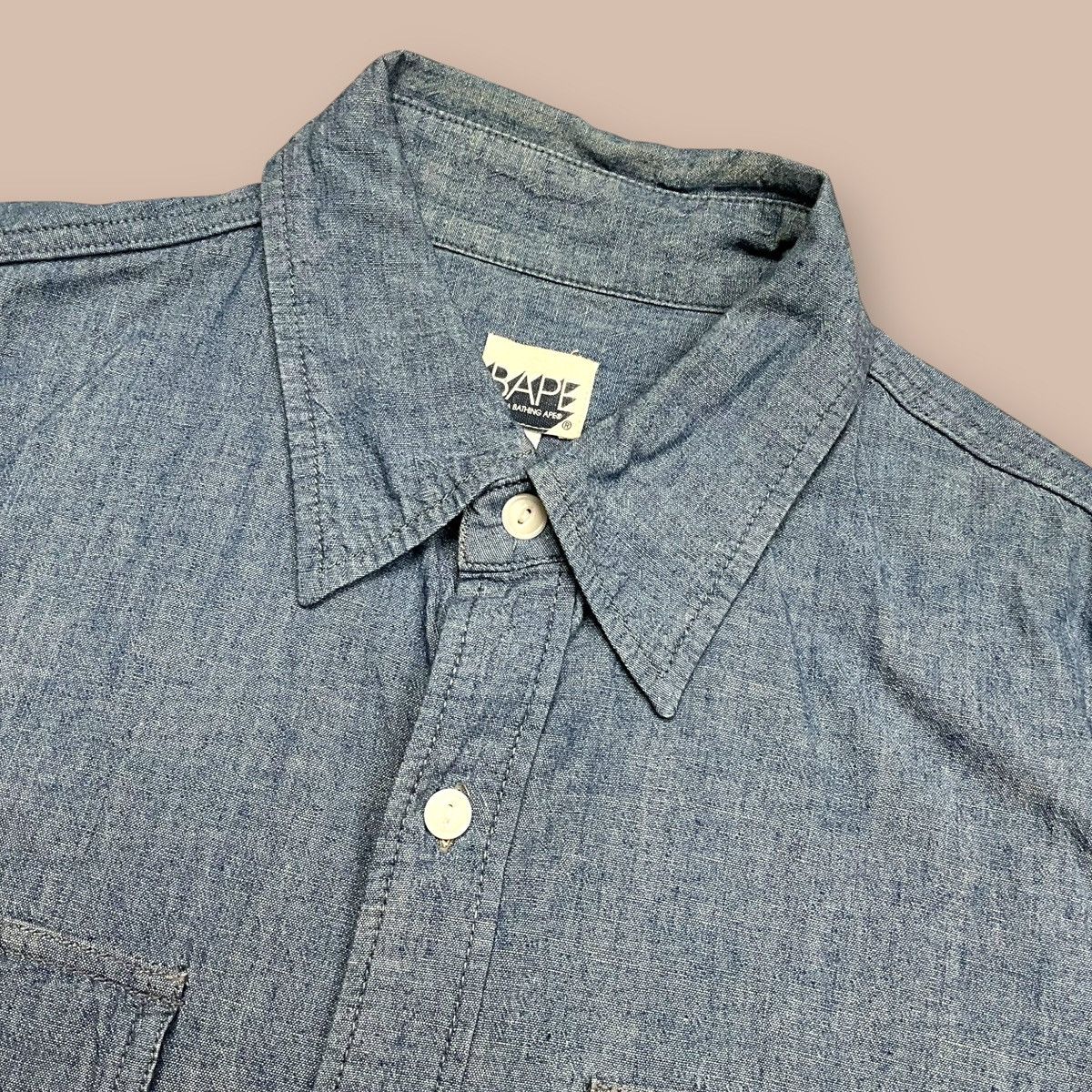 Bape Bape Chambray 2 Pockets L/S Button up Shirt Size US XL / EU 56 / 4 - 17 Thumbnail