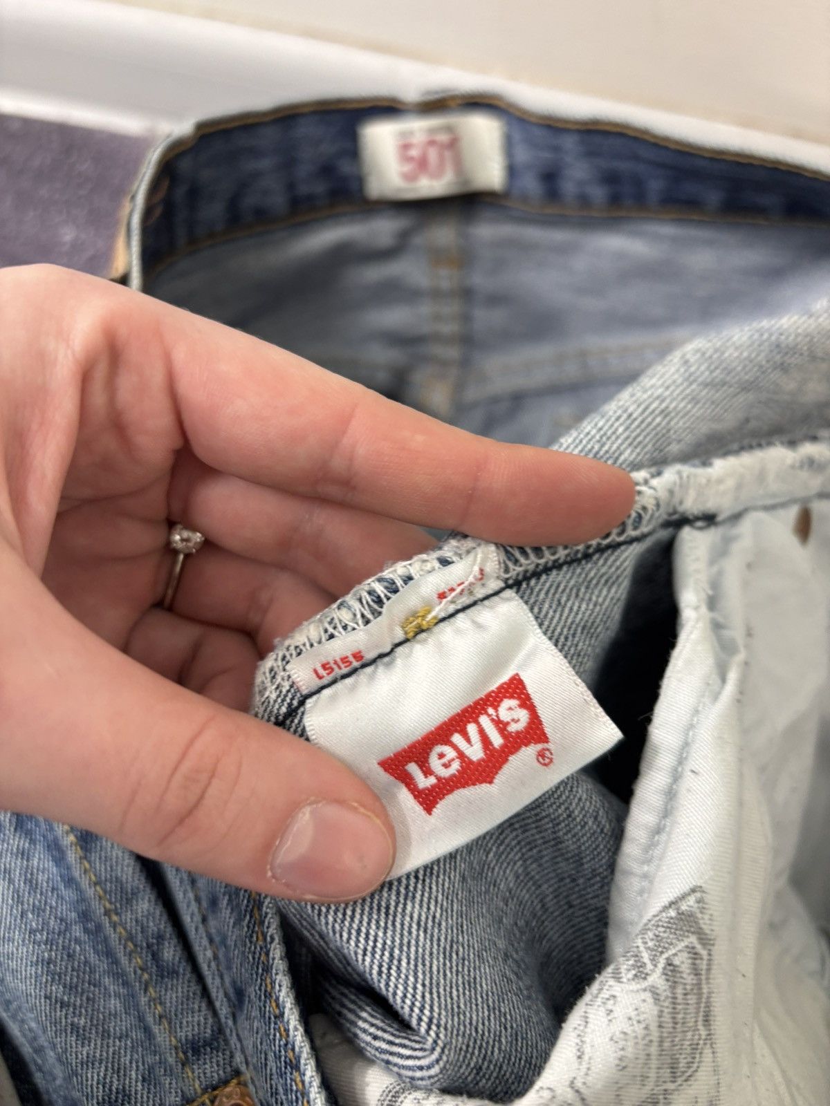 Levi's Vintage Levi’s 501 Men’s Blue USA Hype Denim Jeans Size US 34 / EU 50 - 17 Thumbnail
