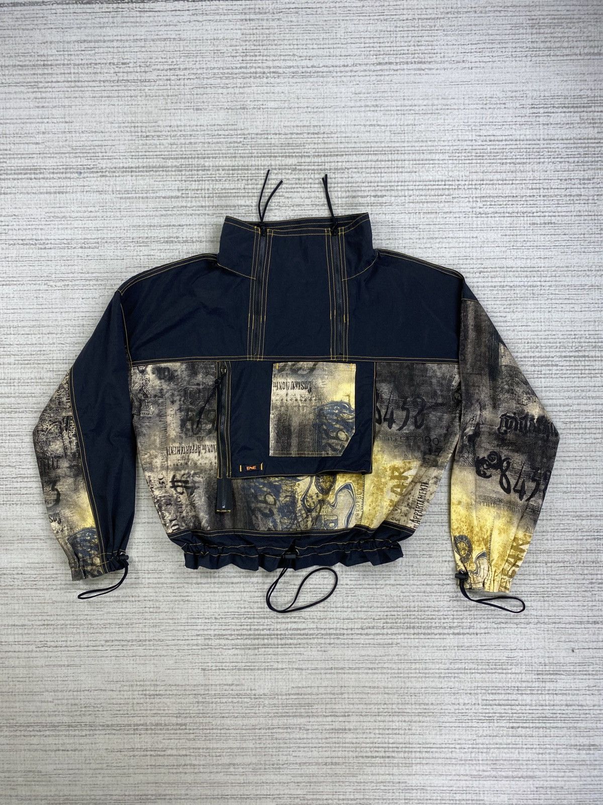 Japanese Brand × Vintage Vintage EASE Anorak In Coated Rare Graphics Printed Jacket Size US XL / EU 56 / 4 - 1 Thumbnail