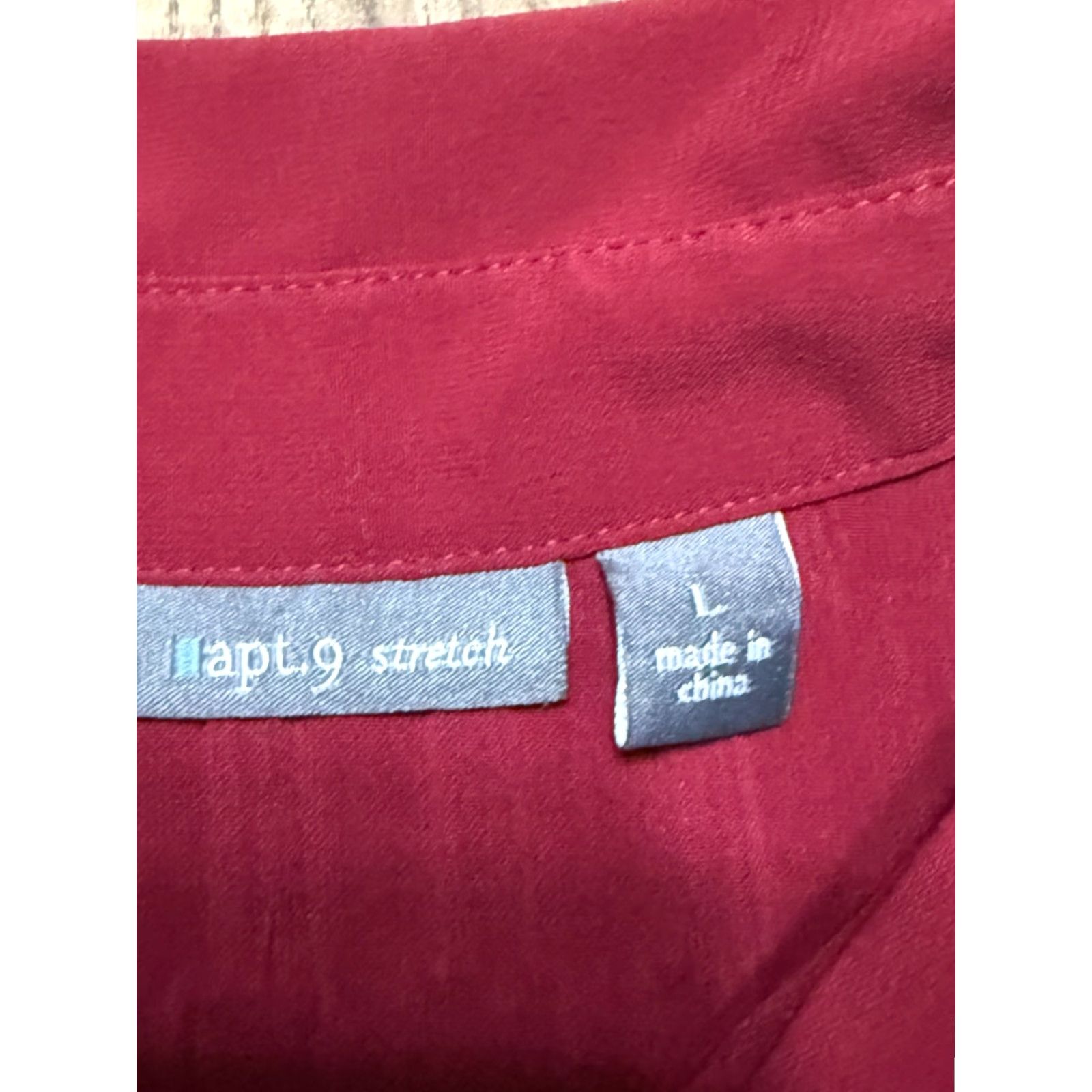 Apt. 9 APT. 9 Shirt Women's Large Red Long Sleeve Button-Up Shirt Size L / US 10 / IT 46 - 5 Thumbnail