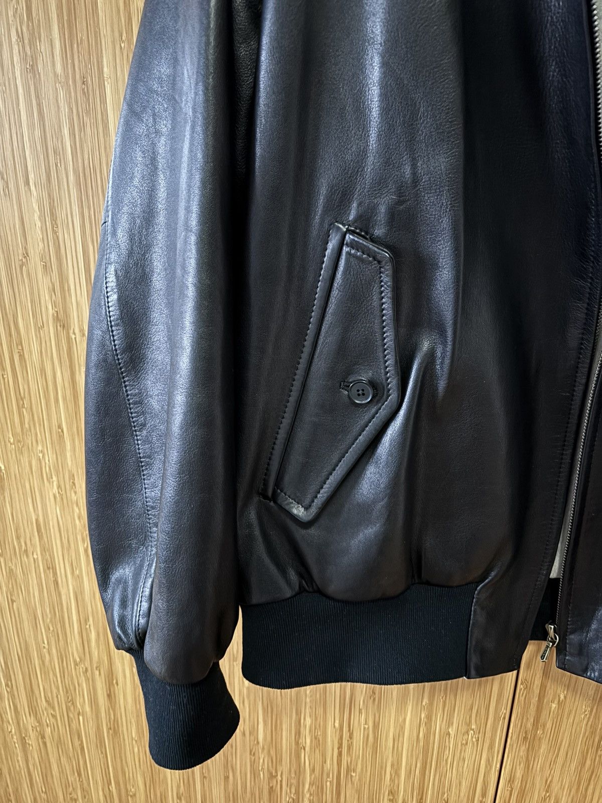 A.PRESSE A. PRESSE Leather Harrington-style Jacket Size US S / EU 44-46 / 1 - 5 Thumbnail