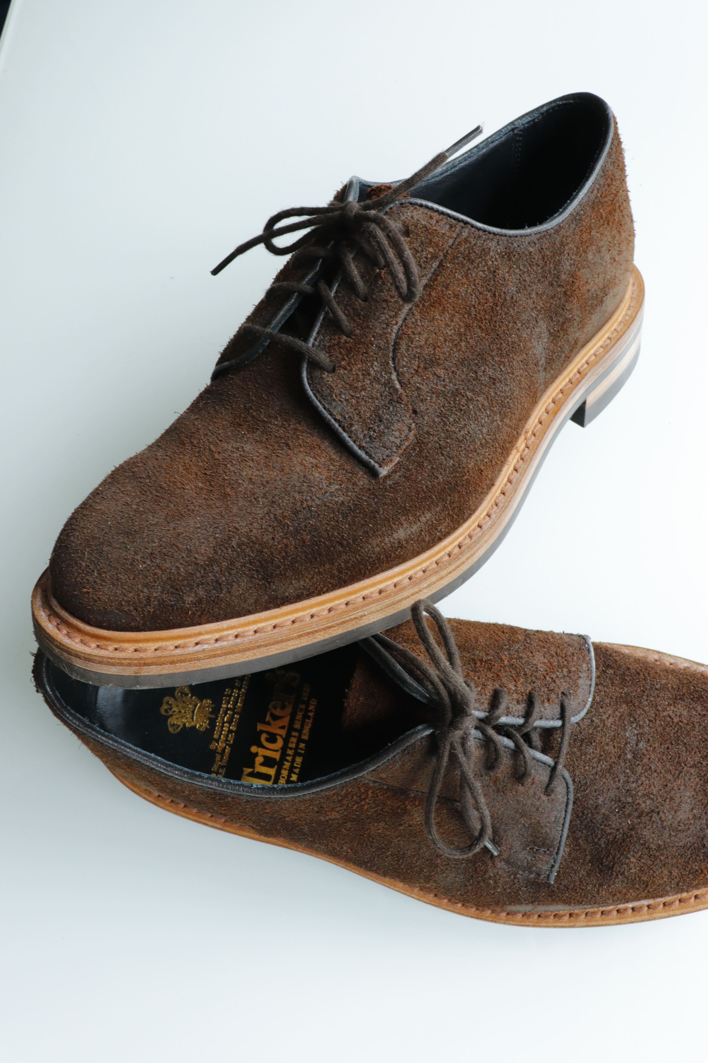 Tricker's Robert Derby in Rough-Out Suede Size US 8.5 / EU 41-42 - 4 Thumbnail