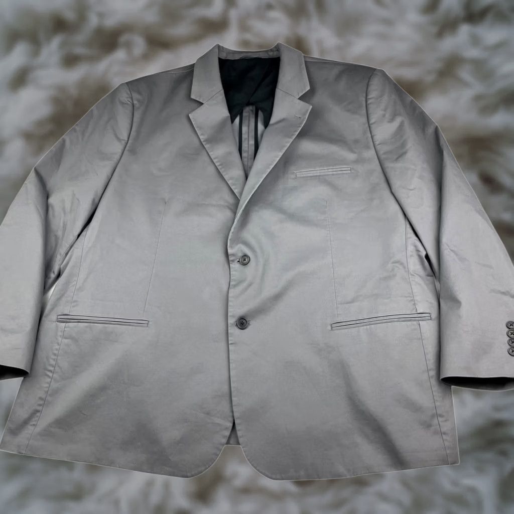 Vintage Oak Hill Men’s FIT By DXL Performance Blazer 2-Button Gray 3XLT / 54L 56L Big & Tall Regular Blazer Mens Gray Jacket Size 48R - 1 Thumbnail