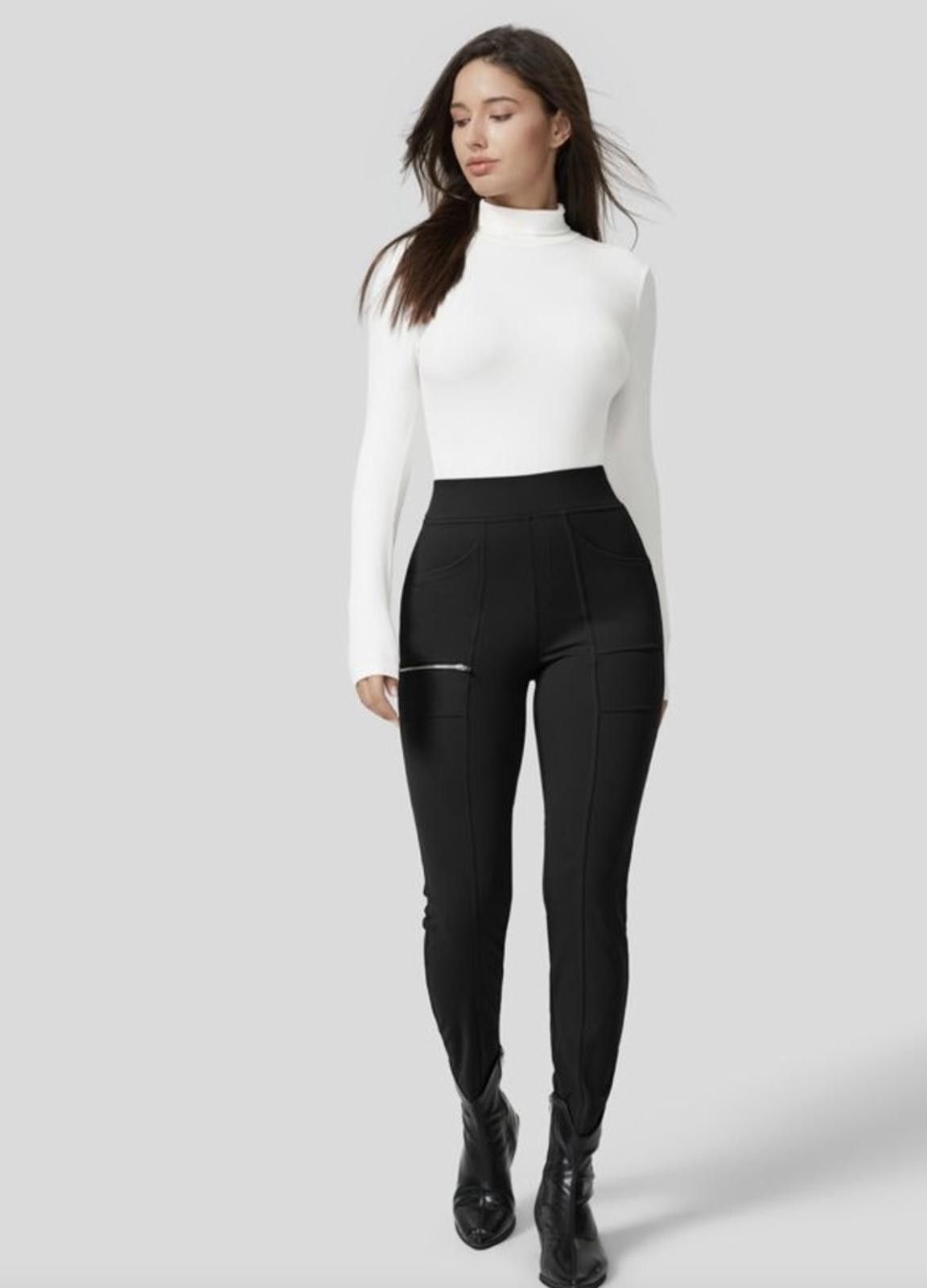 Other HALARA Slim Pants/Leggings in Black (X-SMALL) Size 26" / US 2 / IT 38 - 4 Thumbnail