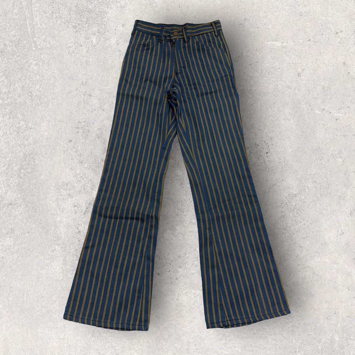 image of Vintage H.i.s Striped Pants in Blue, Women's (Size 23)