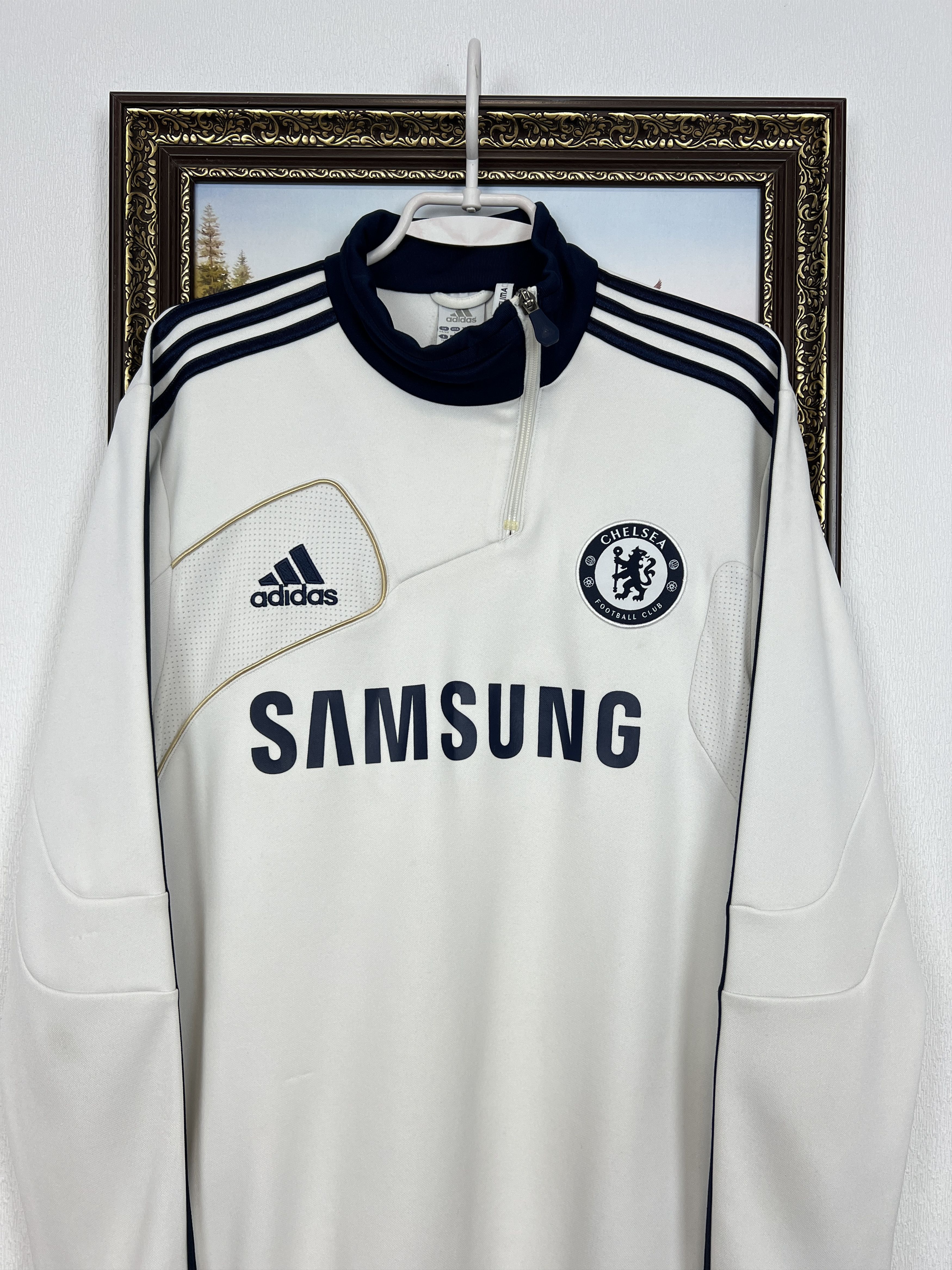 Adidas Vintage Adidas Chelsea Football Sweatshirt Train Jacket Size US L / EU 52-54 / 3 - 2 Thumbnail