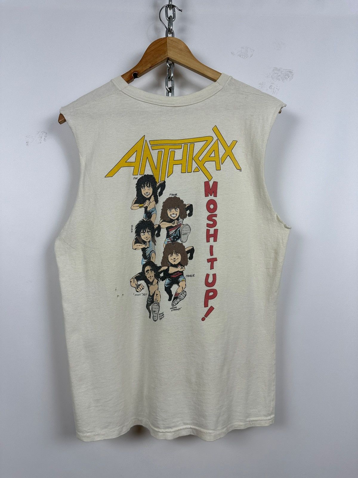 Band Tees 1987 Vintage Anthrax Skate Mosh It Up Sleeveless Size US M / EU 48-50 / 2 - 2 Thumbnail