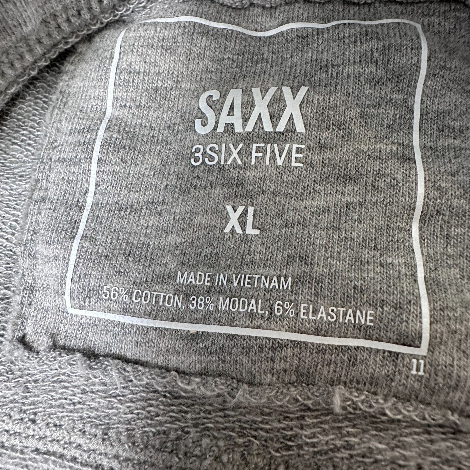Other SAXX 3Six Five Lounge Pant Men XL Gray Cotton Pockets Casual Size US 36 / EU 52 - 7 Thumbnail