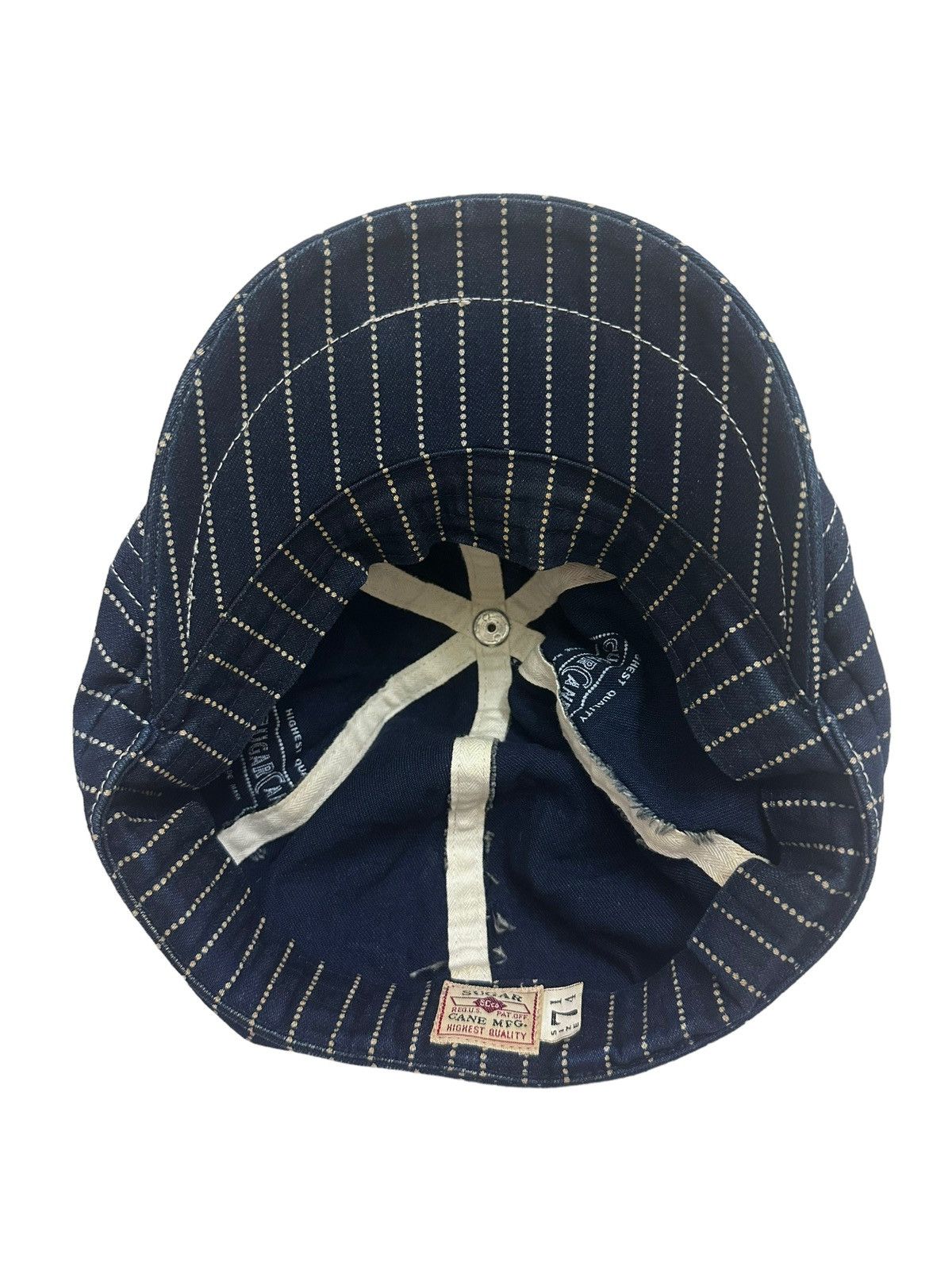 Sugar Cane × Toyo Enterprises × Vintage RARE ‼️ Sugar Cane Wabash Stripe Apple Jack Cap Size ONE SIZE - 8 Thumbnail