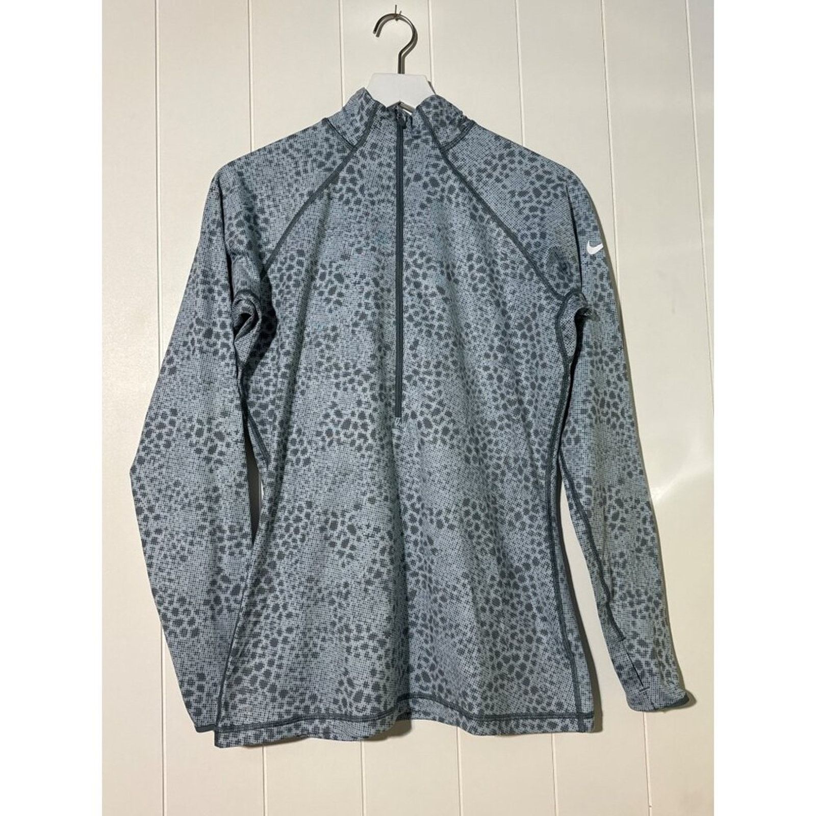 Nike Nike Pro Hyperwarm Pullover Long Sleeve Half-Zip Print Large Size L / US 10 / IT 46 - 1 Thumbnail
