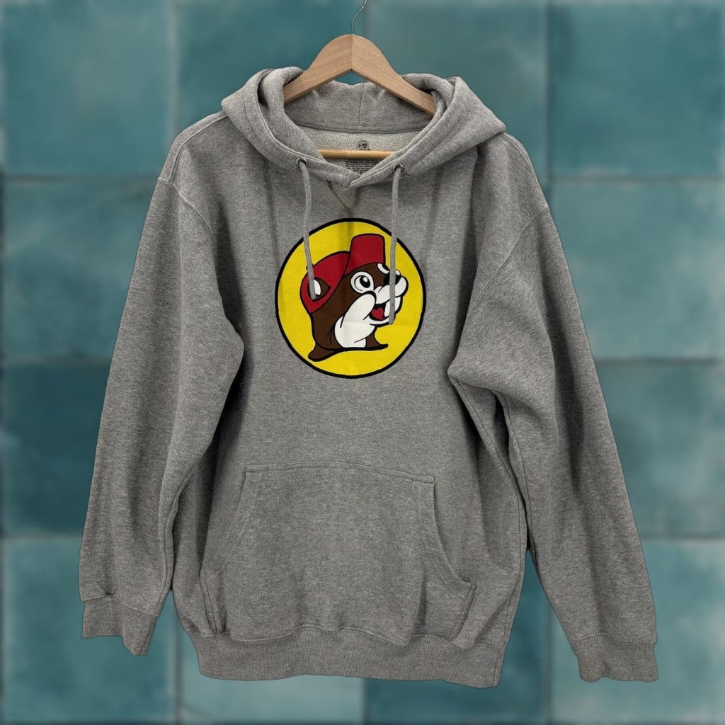 Logo 7 VINTAGE? No — (skip) Buc-ee's Hoodie Mens Medium Gray Fleece Pullover Sweatshirt Beaver Logo Graphic Size US M / EU 48-50 / 2 - 1 Thumbnail