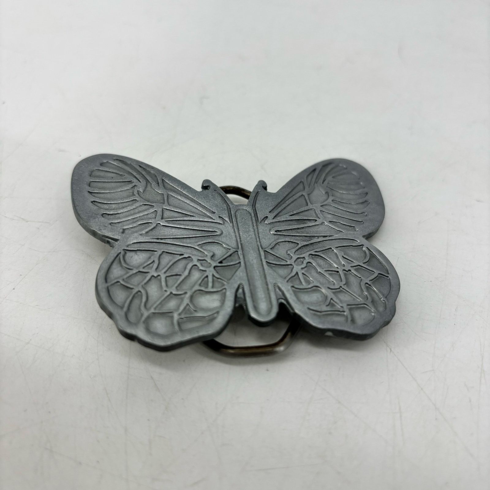 Vintage Butterfly Belt Buckle Pewter Women's Boho Western Festival Size ONE SIZE - 10 Thumbnail