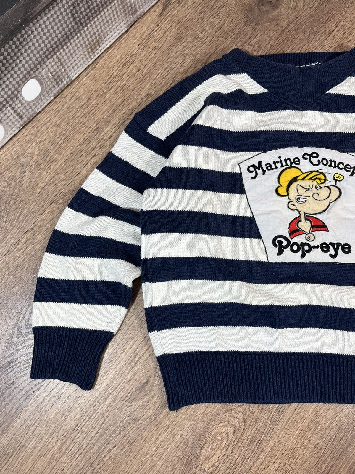 Vintage Vintage Knit Sweater Popeye 90s Size US M / EU 48-50 / 2 - 2 Thumbnail