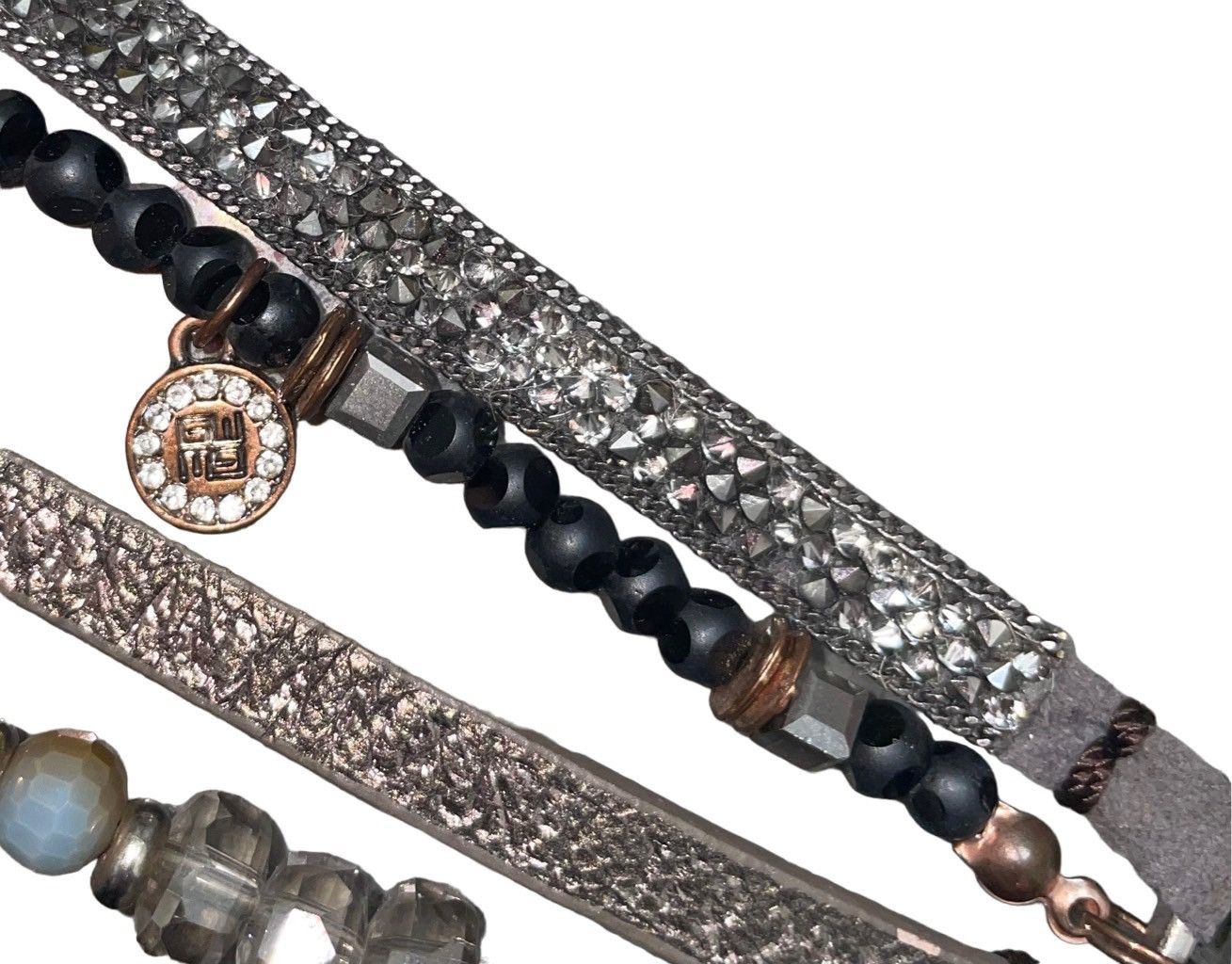 Vintage Good Work(S) Four Strand Bling Bracelet Size ONE SIZE - 10 Thumbnail