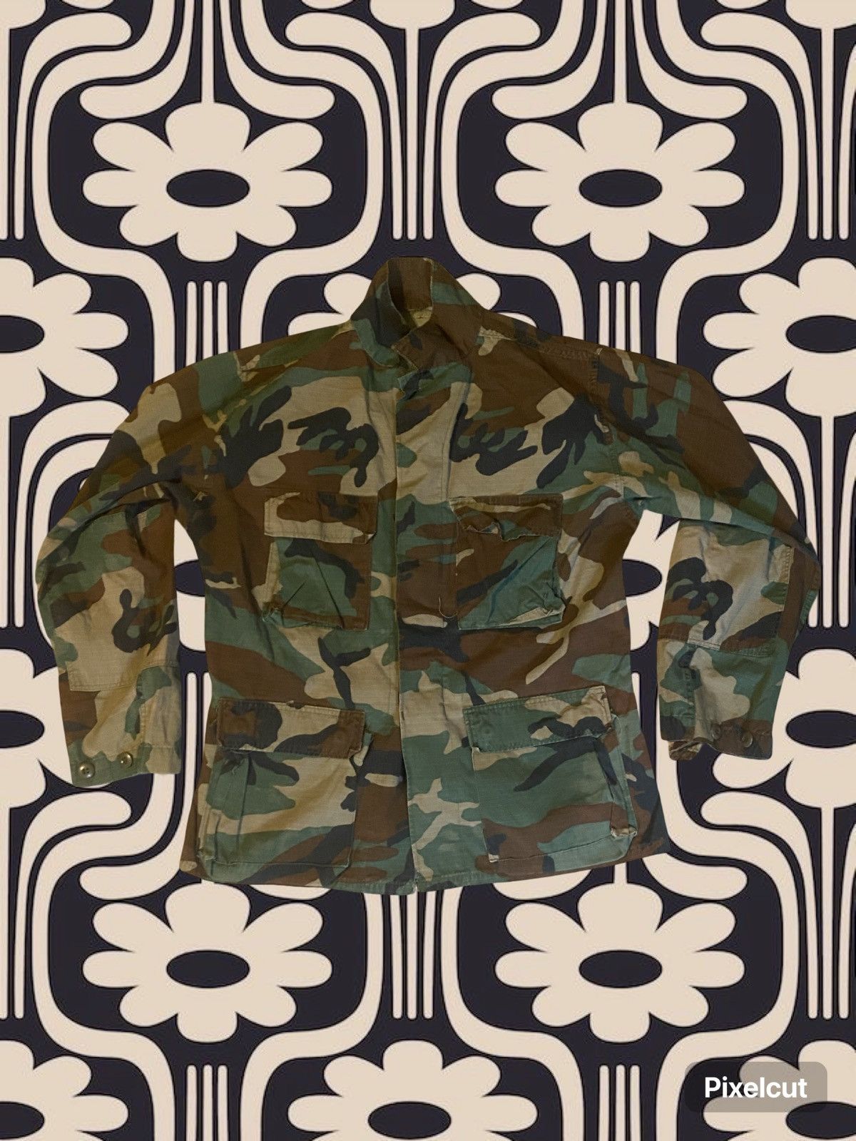 Vintage vintage military camo jacket Size US M / EU 48-50 / 2 - 1 Thumbnail