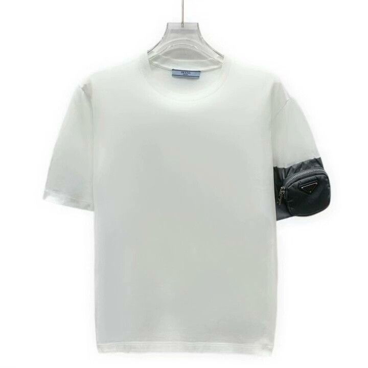 Prada Prada White Logo Cotton Short-Sleeve T-Shirt Size S / US 4 / IT 40 - 1 Thumbnail