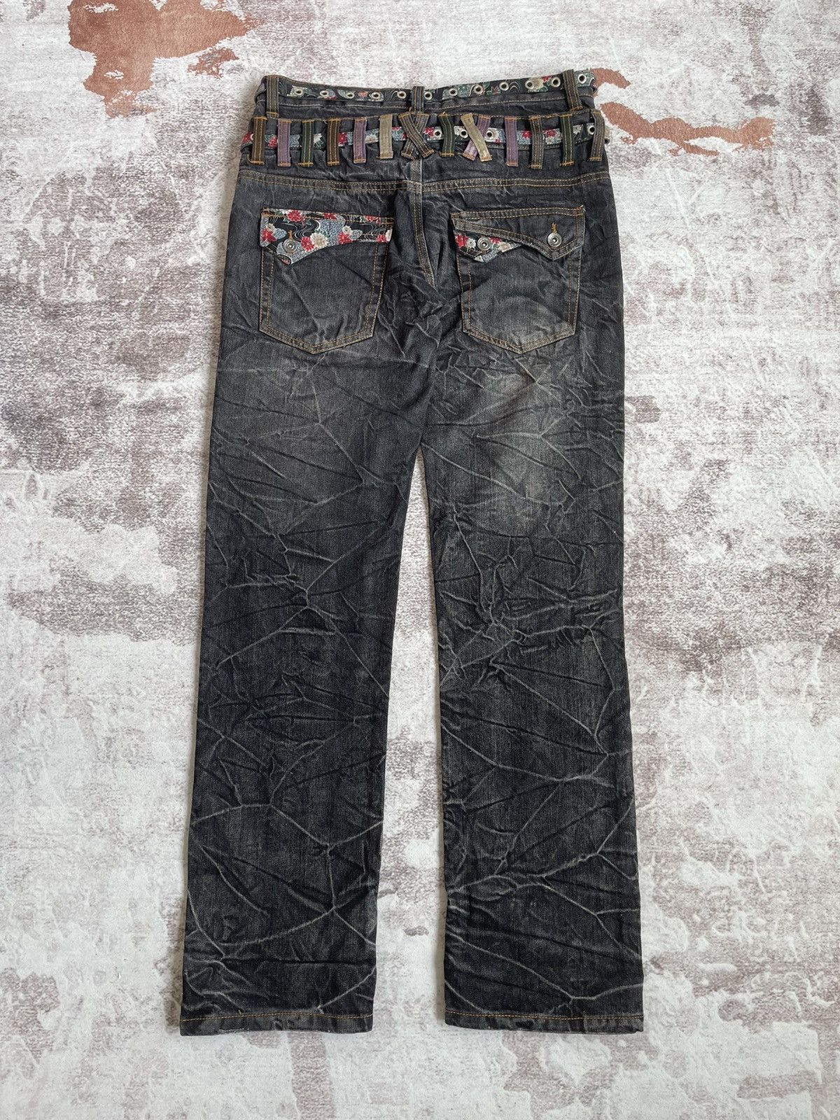 Japanese Brand Vintage NYLAUS Double Waist Denim Pants Size US 32 / EU 48 - 2 Thumbnail
