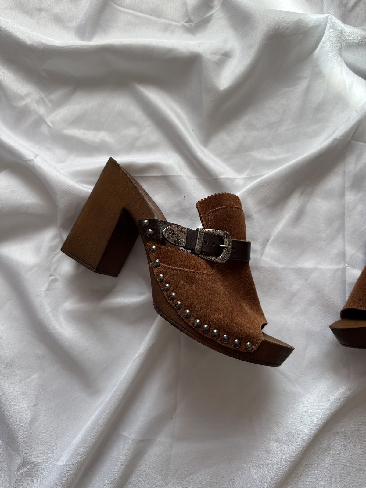 Replay Replay Vintage Suede Mules Shoes Size US 8 / IT 38 - 4 Thumbnail