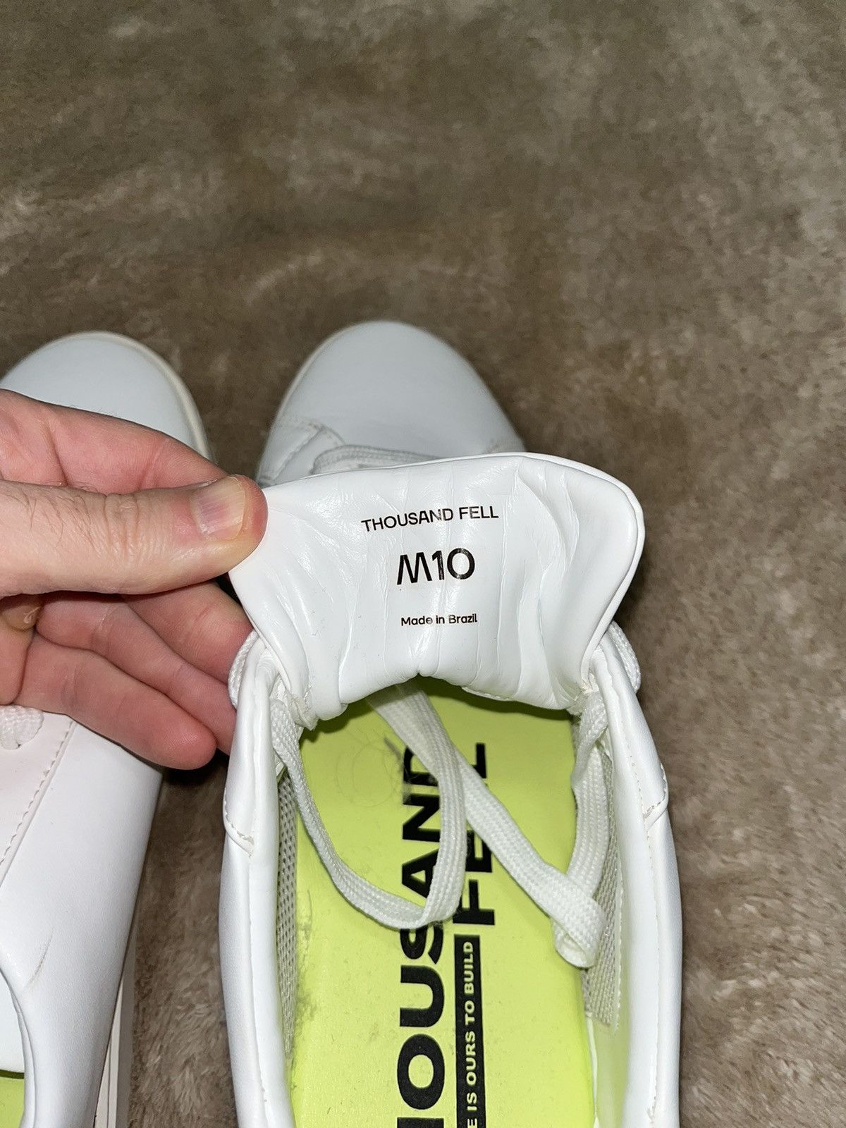 Japanese Brand Thousand Fell White Sneaker Size US 10 / EU 43 - 5 Thumbnail